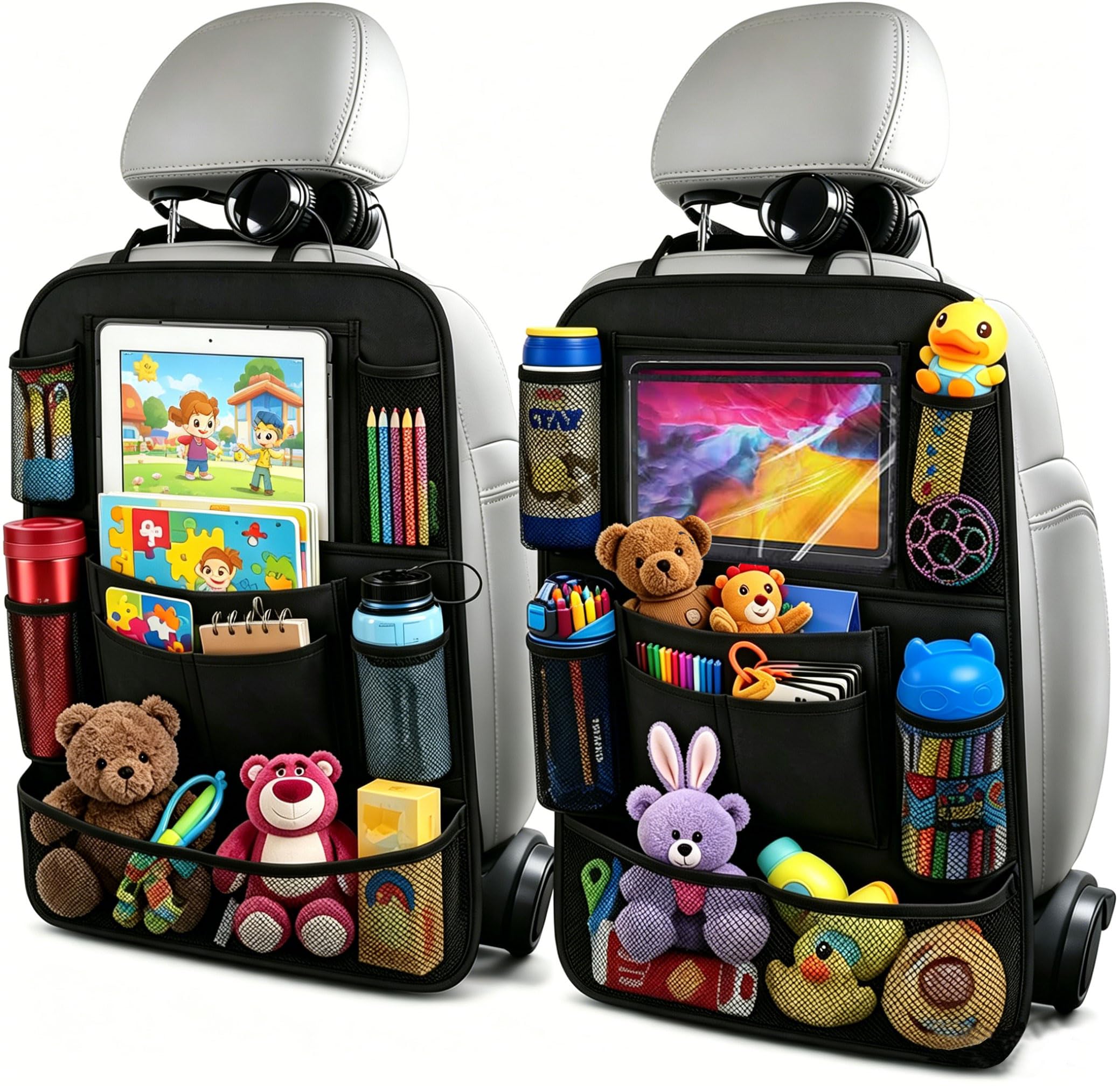 ronoai 2 Pack car seat organiser for Kids