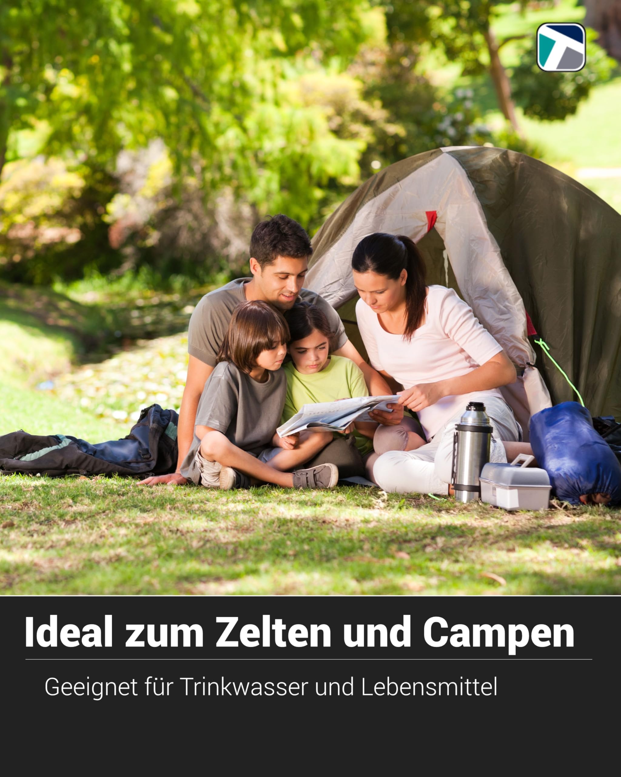 Trevendo 8er-Set Wasserkanister - Leerkanister - Kunststoffkanister (20 Liter, DIN 61, Ø49 mm) - lebensmittelecht & BPA-frei - inkl Beschriftungsetiketten