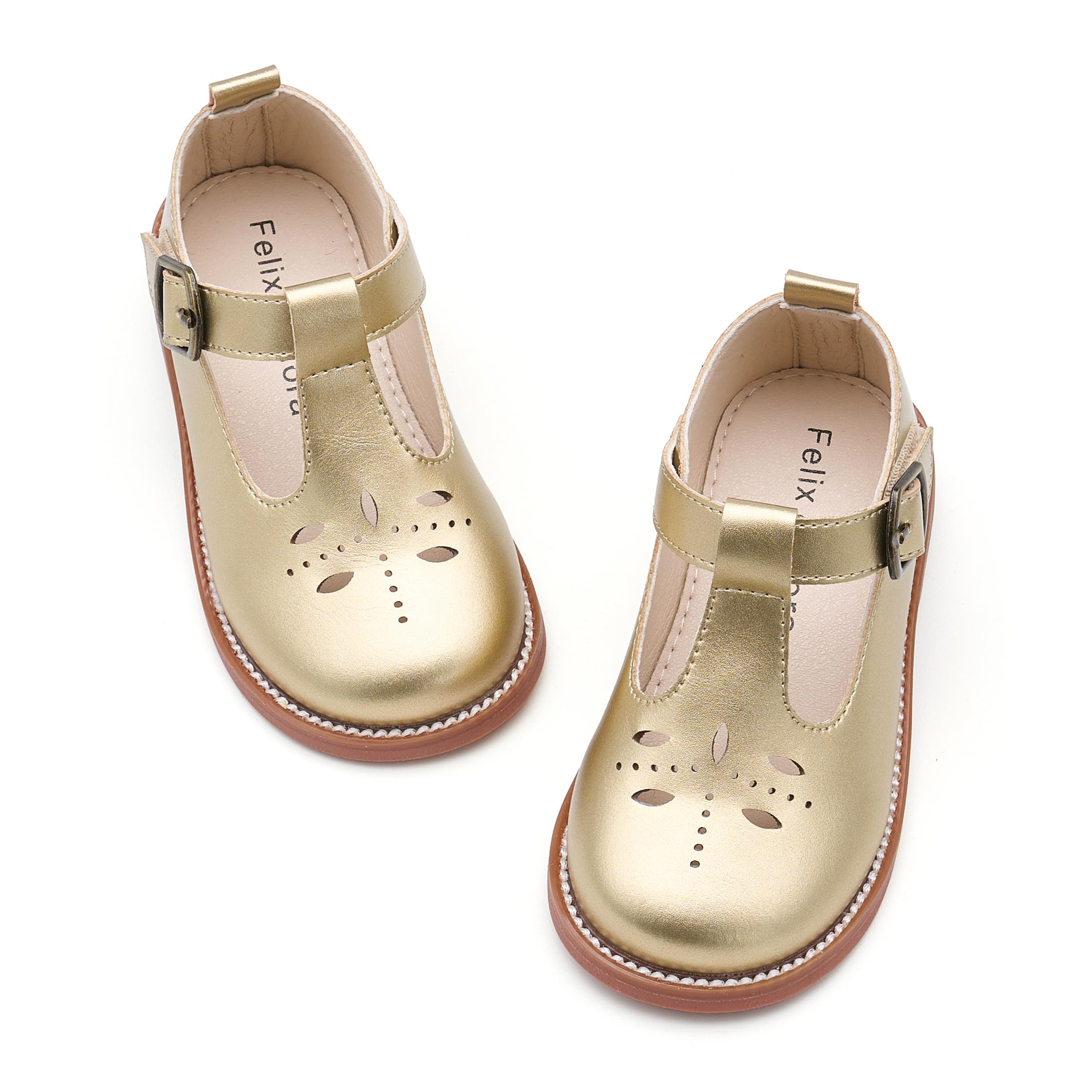 Felix &amp; Flora Toddler Little Girl Mary Jane Dress Shoes - Ballet Flats for Easter Flower Girl Party School Shoes.