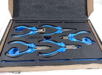 Draper 63215 Precision Plier 5 Piece Set in 1/4 Drawer Eva Insert Tray