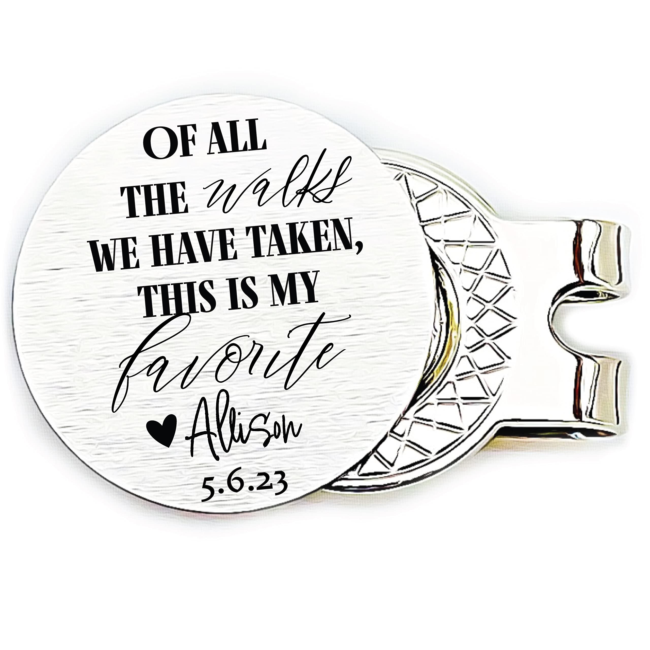 Personalized Father of the Bride Gift Of All The Walks this is My Favorite Golf Ball Marker Dad Wedding Golf Gift For Parent on Wedding Day FAVORITE-WALK-GOLF