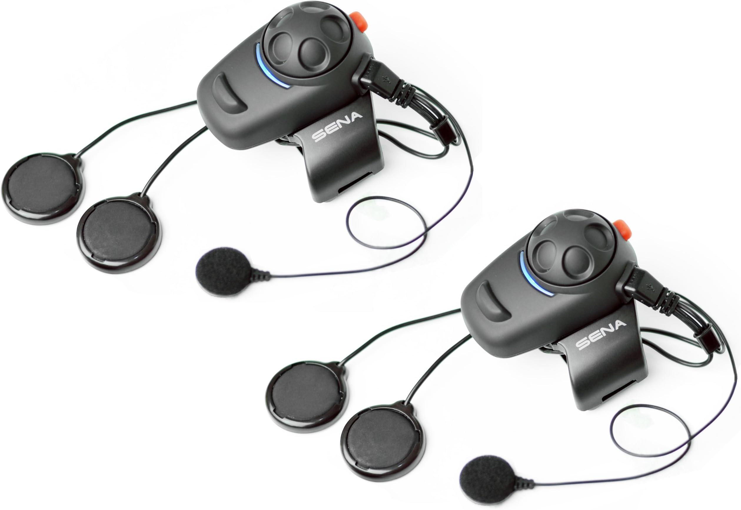 Sena SMH5D-02 Low-Profile Motorcycle and Scooter Bluetooth Headset / Intercom for Full-Face Helmets (Dual)