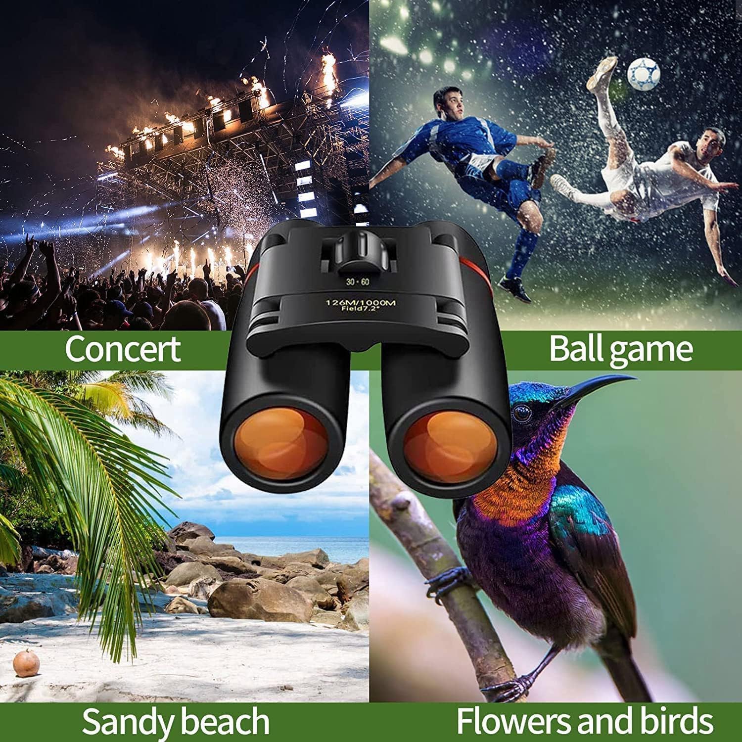 VISHARNI Telescope Hd Vision Binoculars 10000m High Power for Outdoor Travel Stargazing Concerts Sports Optical Vision Binocular Fixed Zoom (30x60) - Image 8 thumbnail