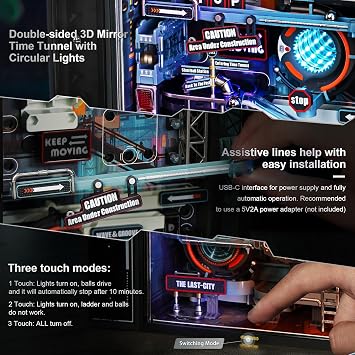 ROKR Building Toy Sets Marble Run Model Kits for Adults MR01S+ ROKR 3D Metal Model Kits for Adults Scout Beetle MI02