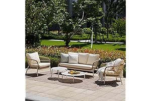 5 Piece Wisteria Lane Outdoor Patio Furniture Sets, Conversation Set with Aluminum Frame