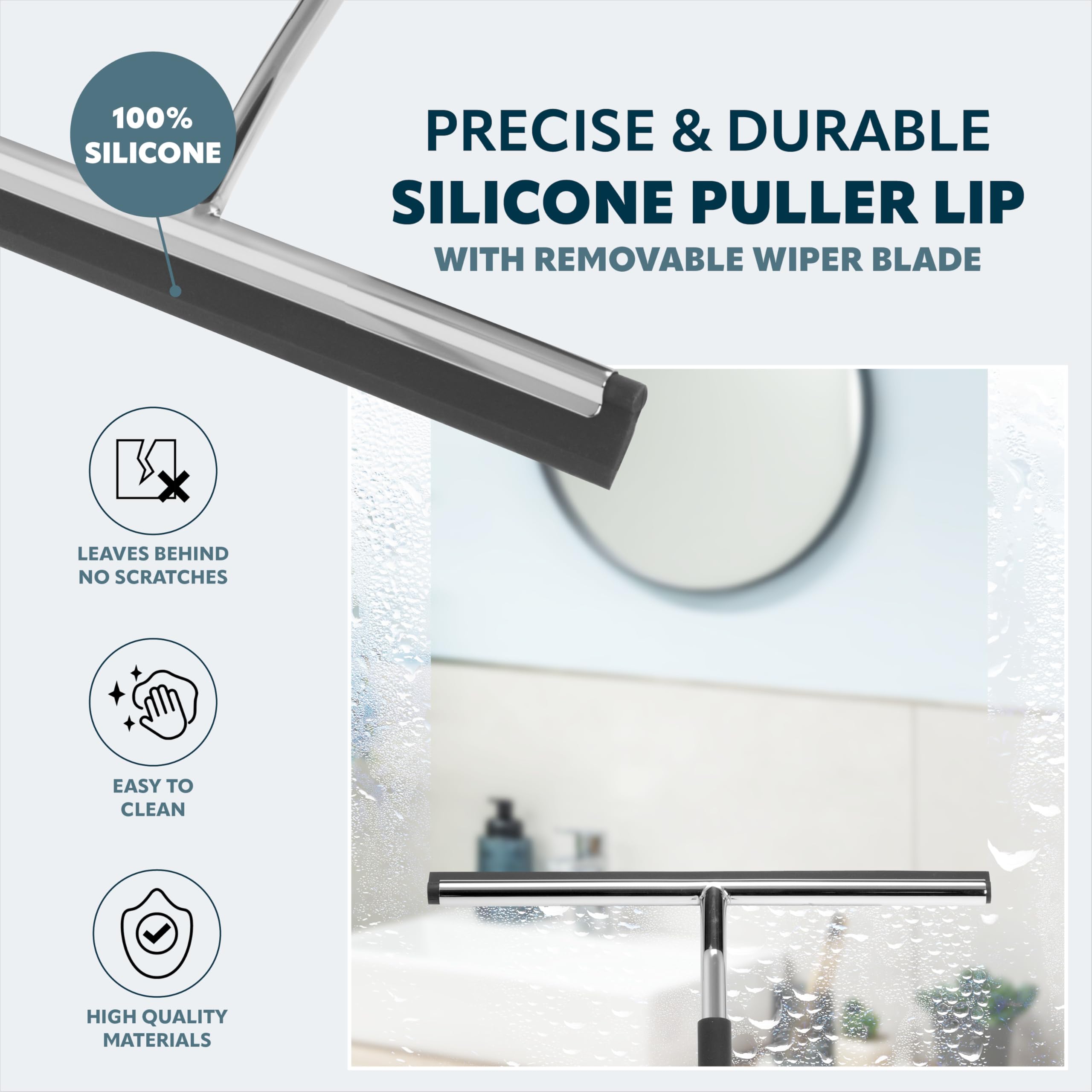 Giese Universal Raclette De Douche à Suspendre, Noir Mat - 30307-14