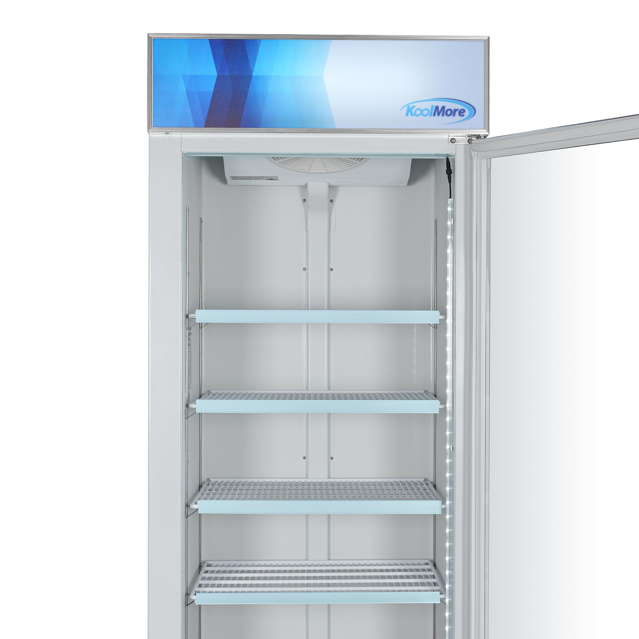 KoolMore 31 In. Commercial One Glass Door Display Upright Freezer Merchandiser In White 23 Cu. Ft. (Mdf-1gd-23c-Wh) on Fridge.com - View 6