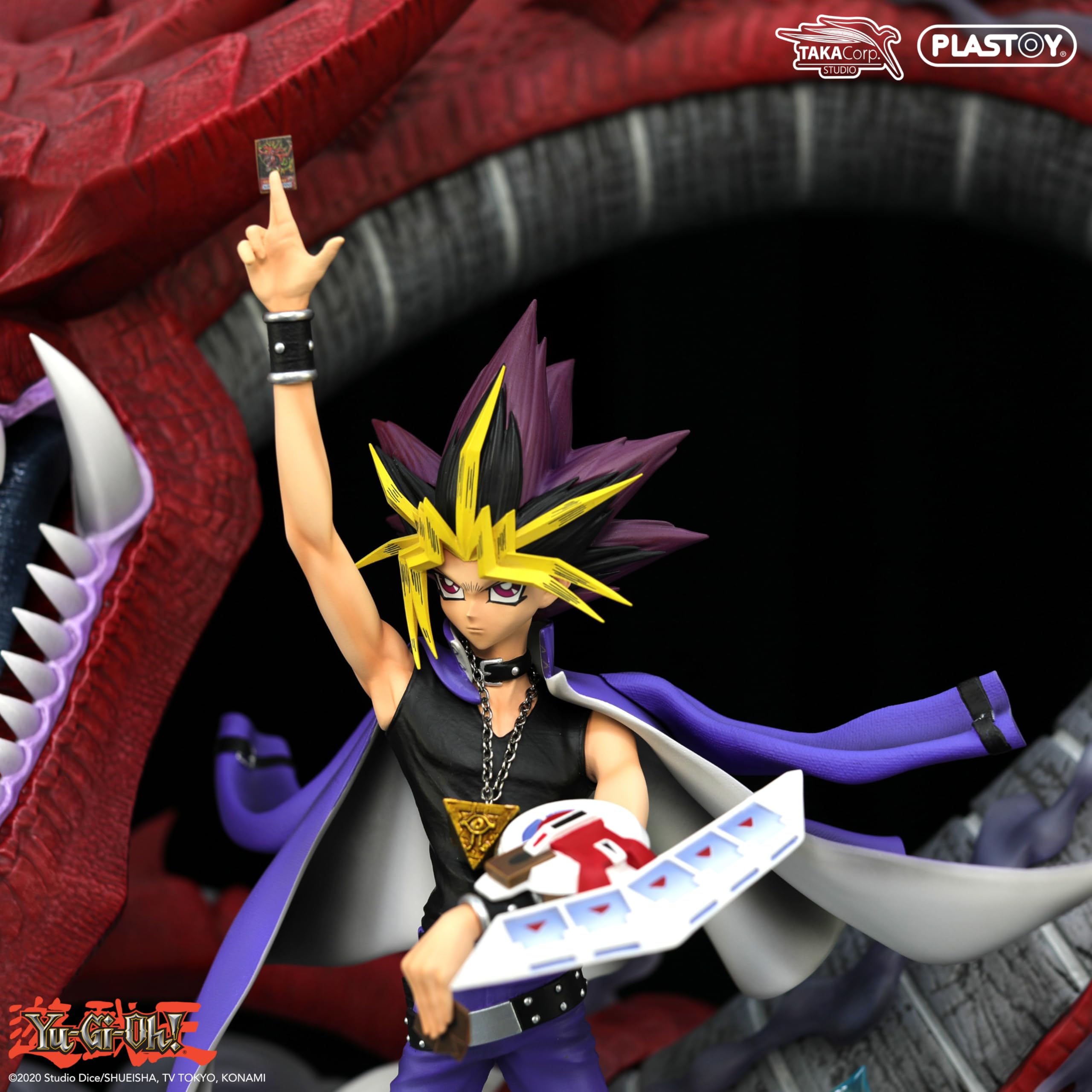 Plastoy Yu-Gi-Oh! Figurina Yami Yugi e Slifer - Plastica - 50 cm