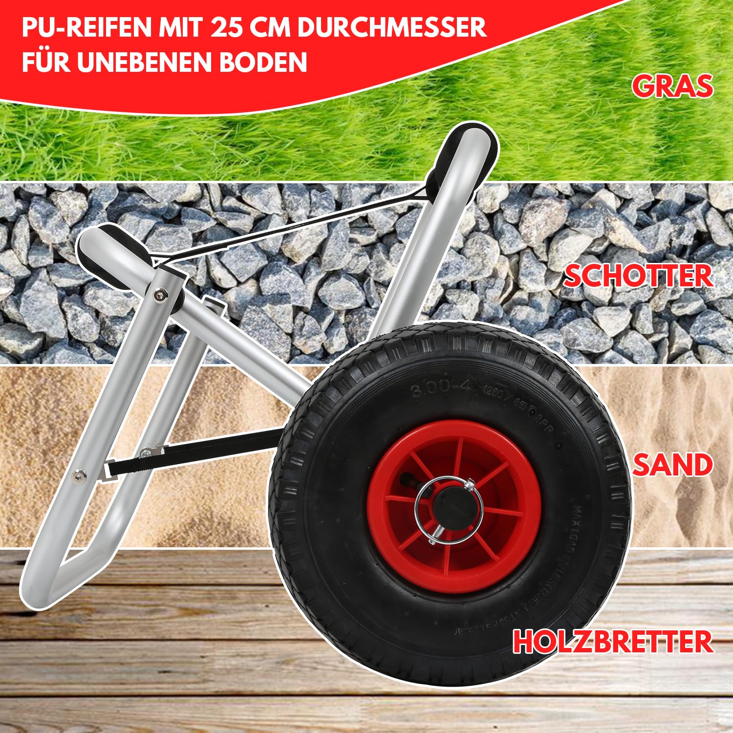 Kajakwagen, Aluminium Kanuwagen Faltbare bis 100 kg,Transportwagen für Boote Kanu oder Kajak,Bootswagen mit Spannriemen,Tragbar Kajakwagen,Bootstrailer für Kanu und Kajakliebhaber,Kanu Trolley