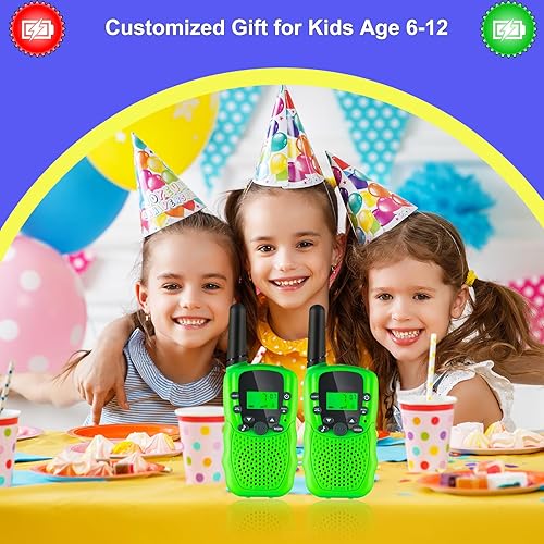 Miniatura 7 de SOOPOTAY Walkie Talkies recargables para niños, paquete de 2 unidades de larga distancia