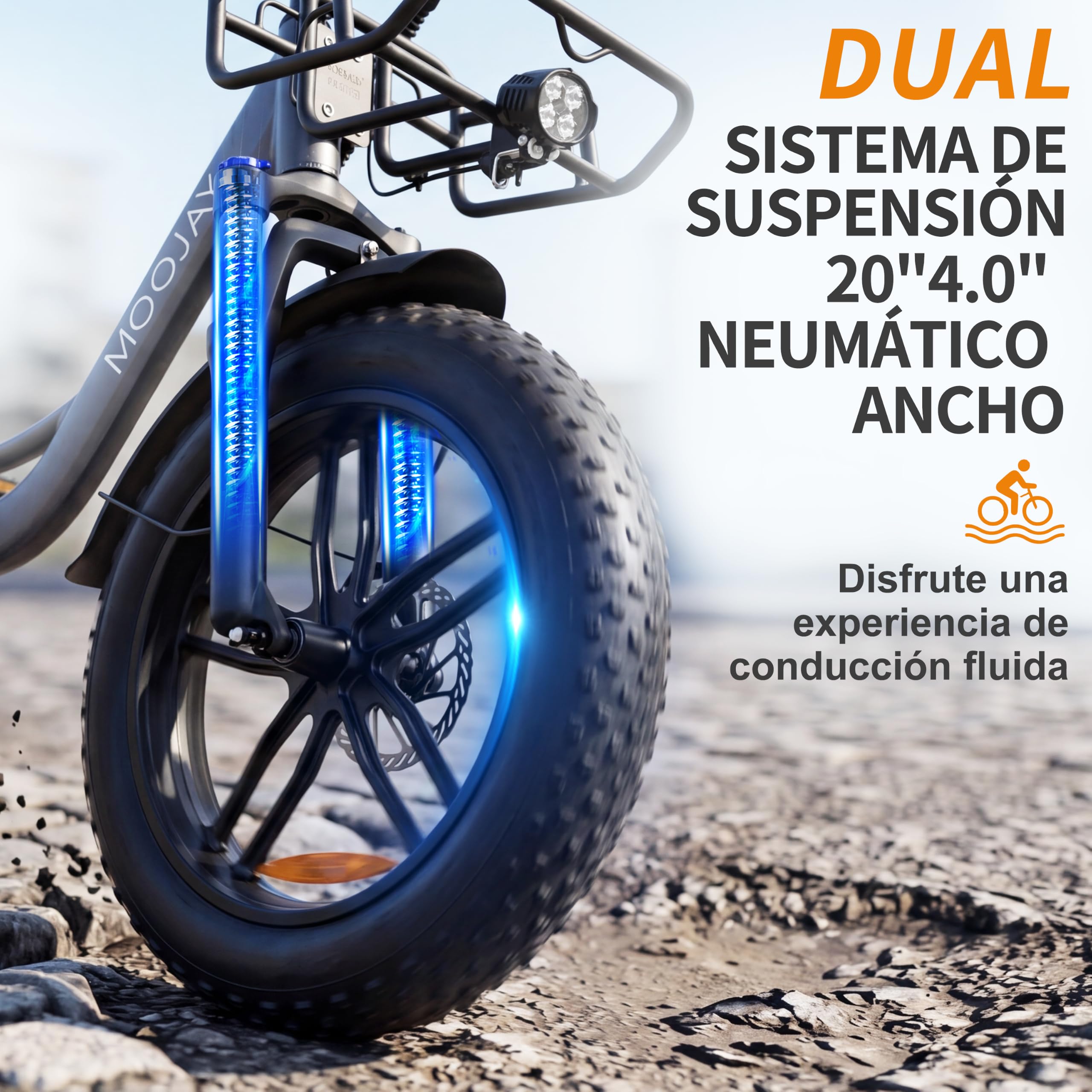 Bicicleta Eléctrica Adulto 20" Neumáticos Todo Terreno 250W Urbana