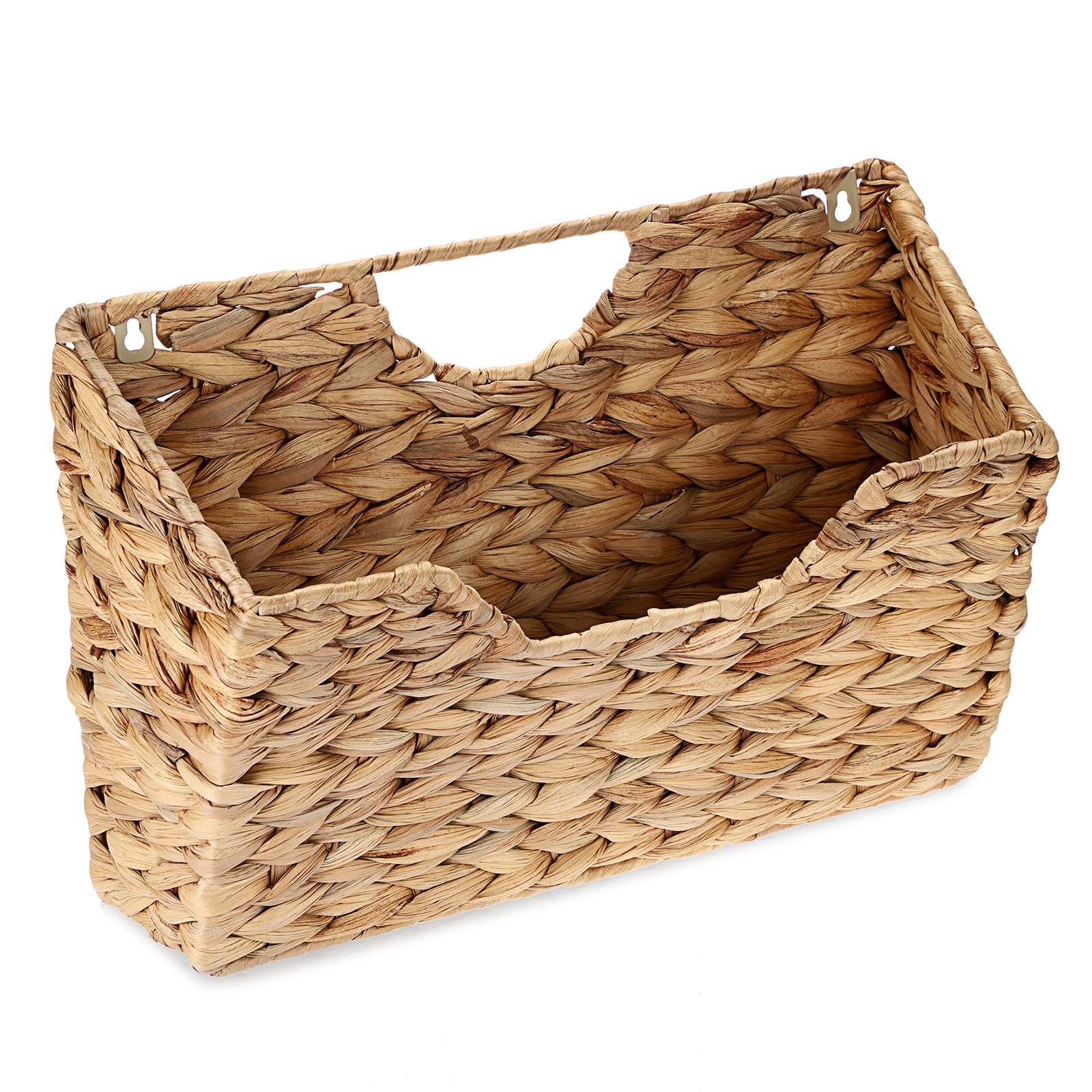 BTSKY Organizer per posta da parete, in giacinto d'acqua, supporto per documenti da appendere, con manico, per casa e ufficio, 33,8 x 14 x 23 cm