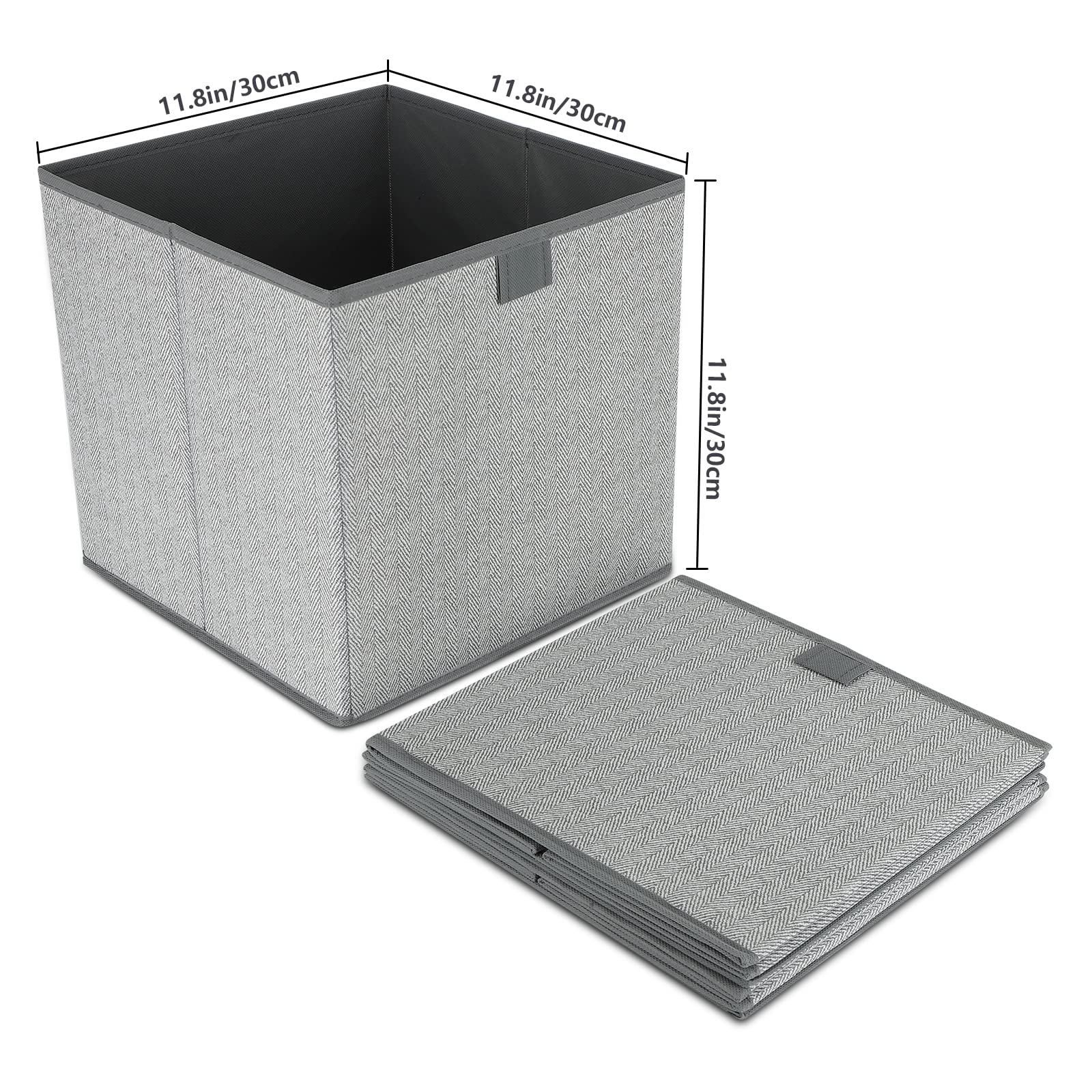 DAYARD Faltbare Aufbewahrungsbox Mit Deckel – Leinenstoff, Stapelbar, 50x35x30 Cm