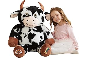 EARTHSOUND Giant Cow Stuffed Animal - The Perfect Oversized Cuddle Buddy
