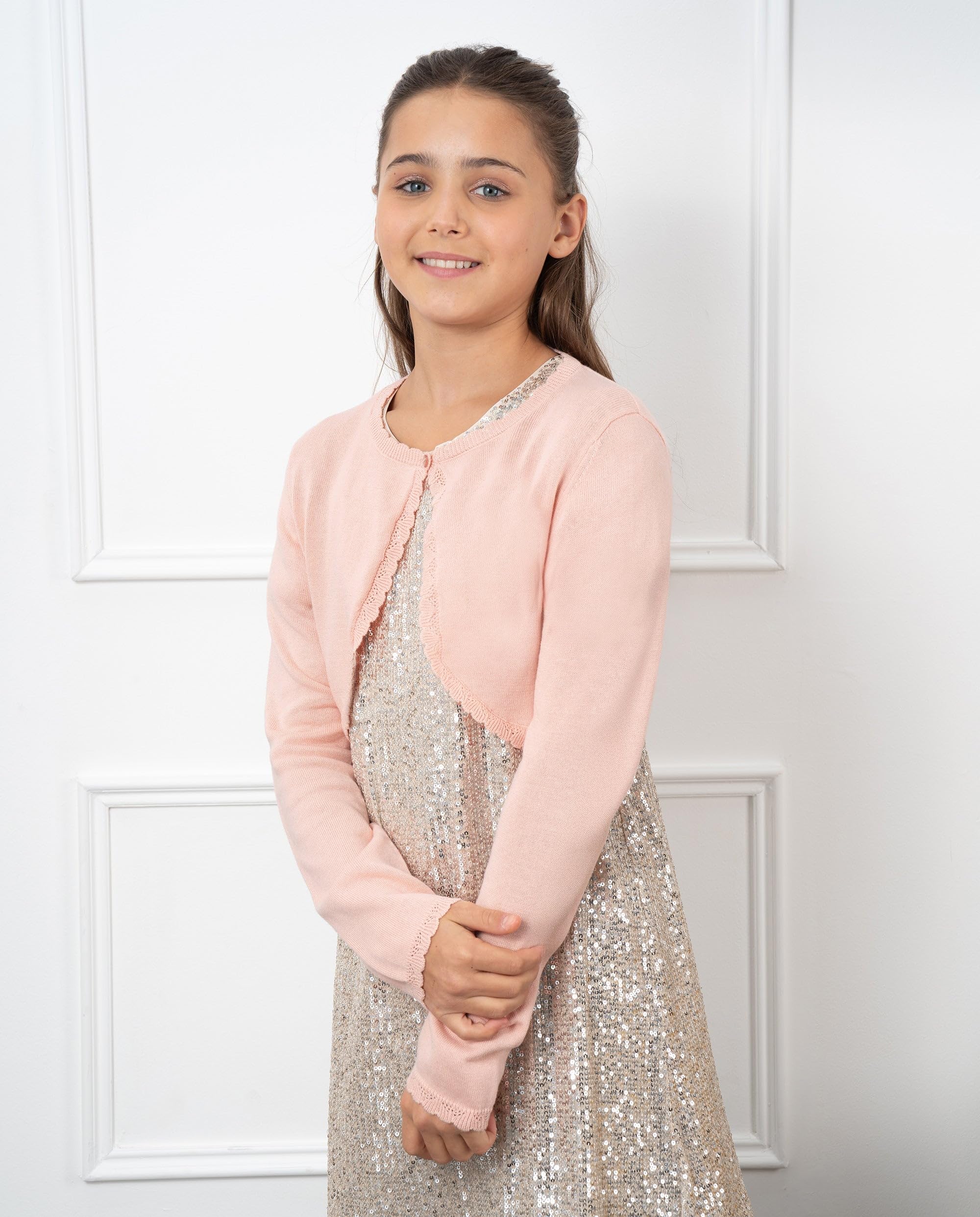 BlackButterfly Boléro tricoté à Manches Longues pour Fille Enfant