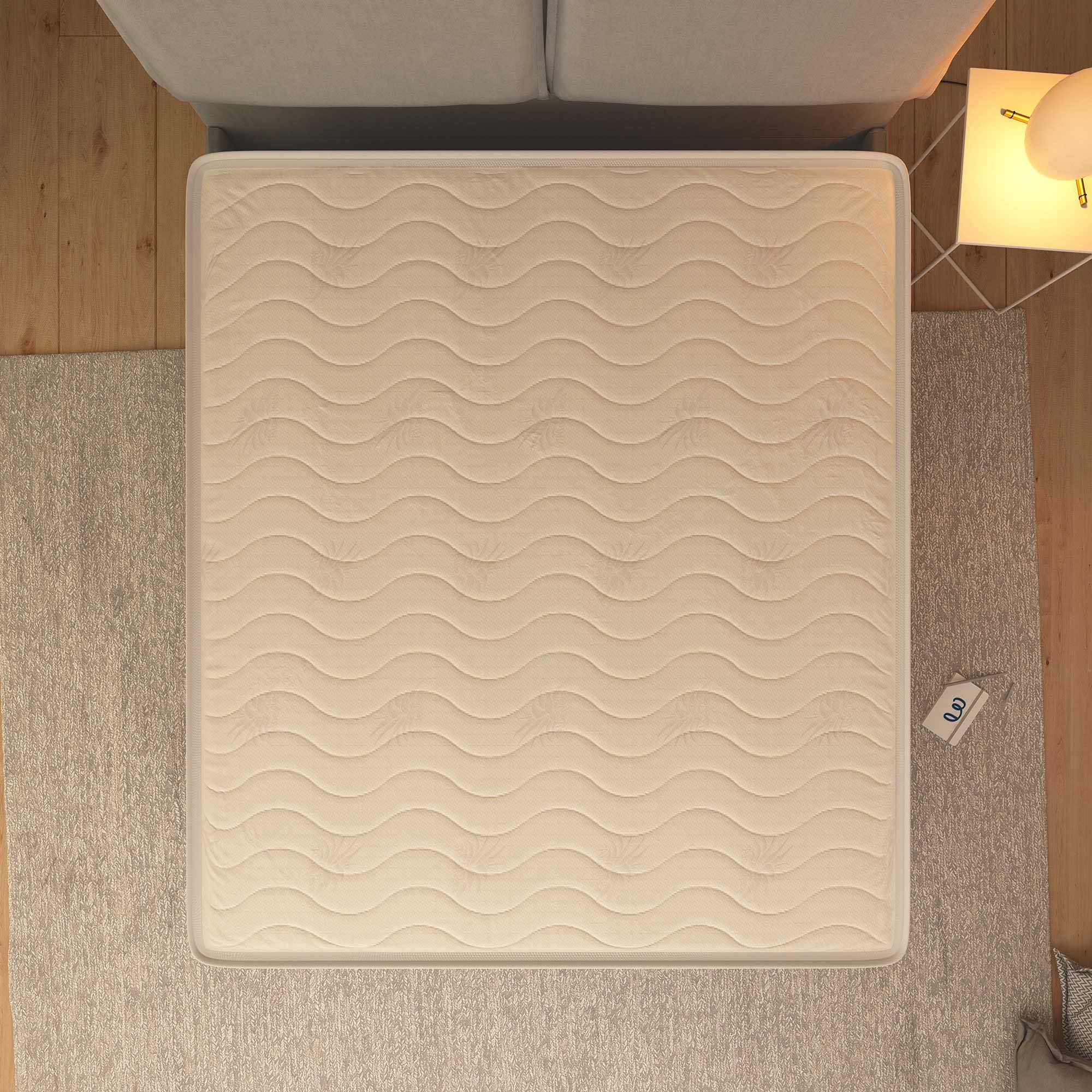 Baldiflex Materac Waterfoam Pojedynczy rozmiar 13 cm, z powłoką Aloe Vera Opaska 3D do masażu, ergonomiczny, Oddychający, 120 x 200 cm Wysokość 13 cm