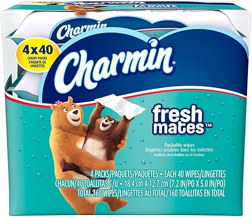 Charmin freshmates Flushable Toallitas, 37000850809, paquete de de 1, 4