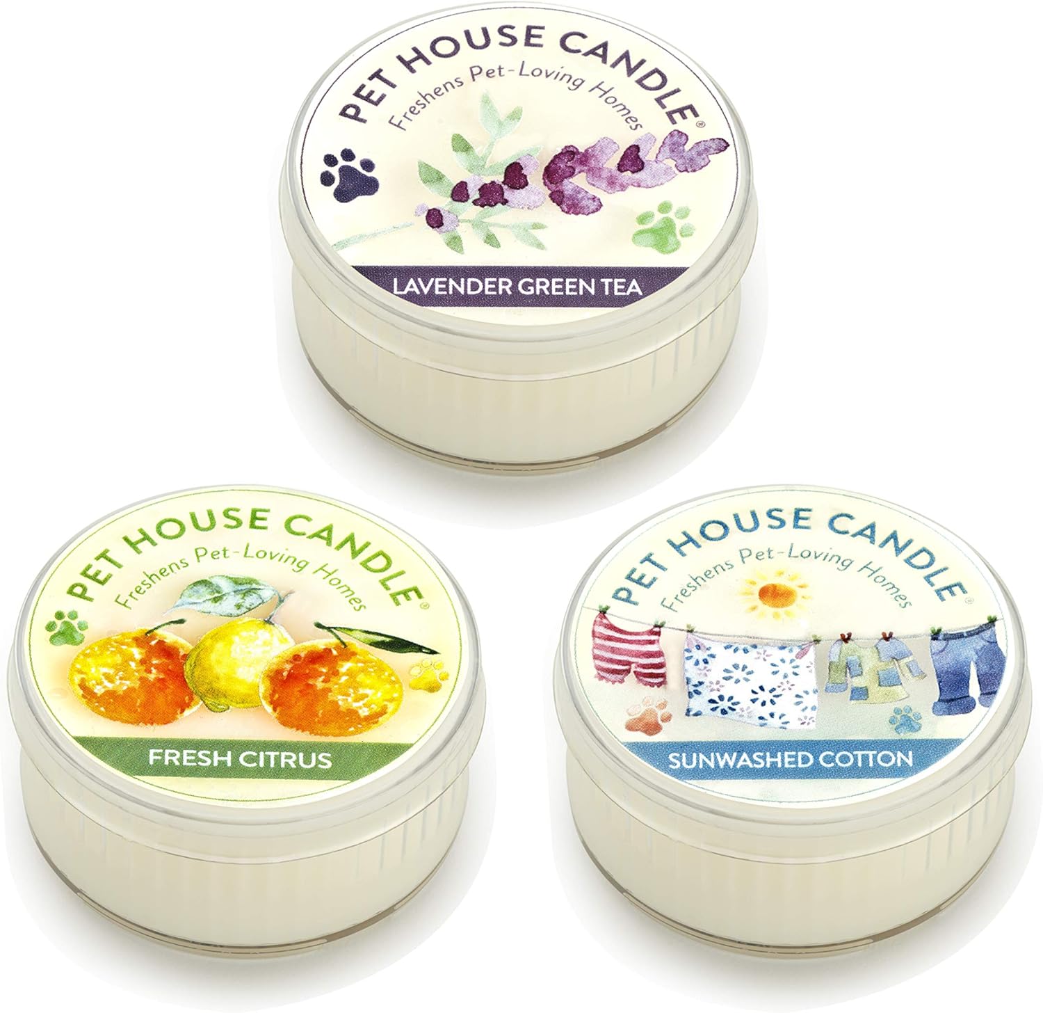 One Fur All Pet House Mini Candle Variety 3 Pack Pet