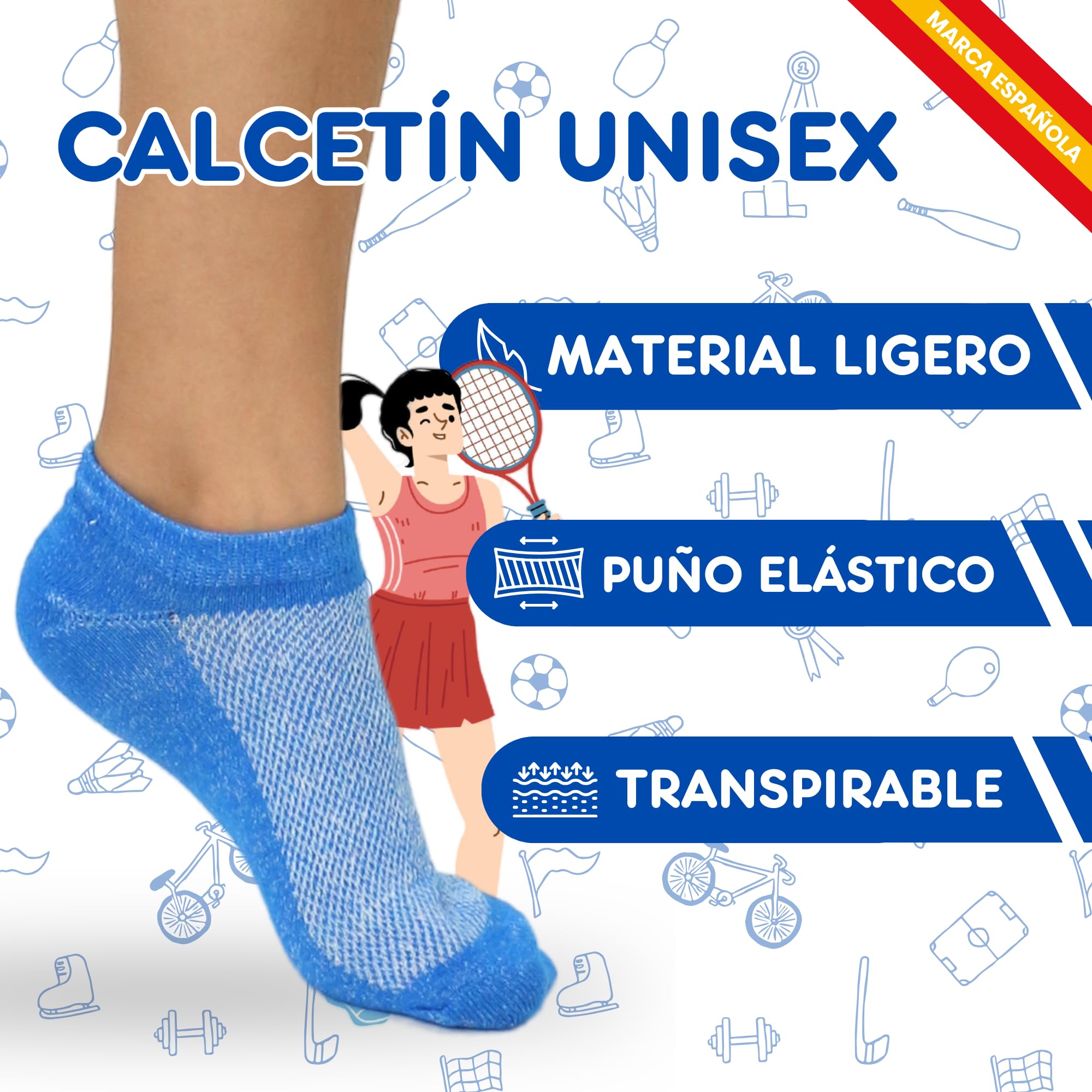 Calcetines cortos Niños Unisex 12 Pares Tejido de corte bajo y fino