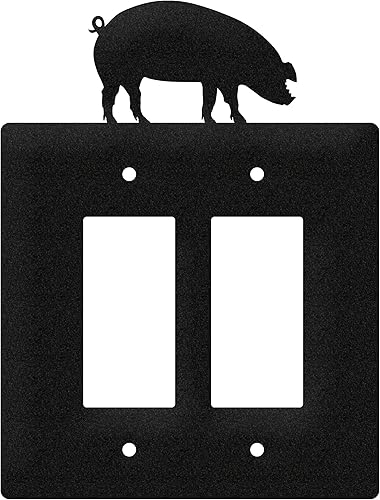 Miniatura 10 de SWEN Products Cubierta de placa de pared de cerdo (interruptor simple, negro)