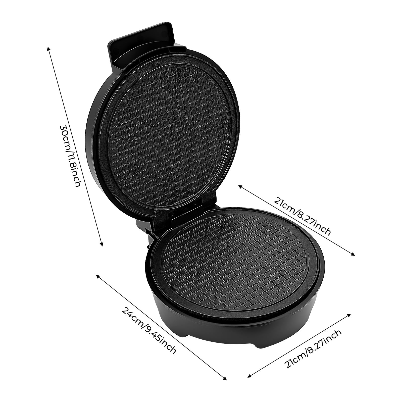 Macchina per gelato da 1200 W, piastra per waffle con rivestimento antiaderente e regolazione della temperatura