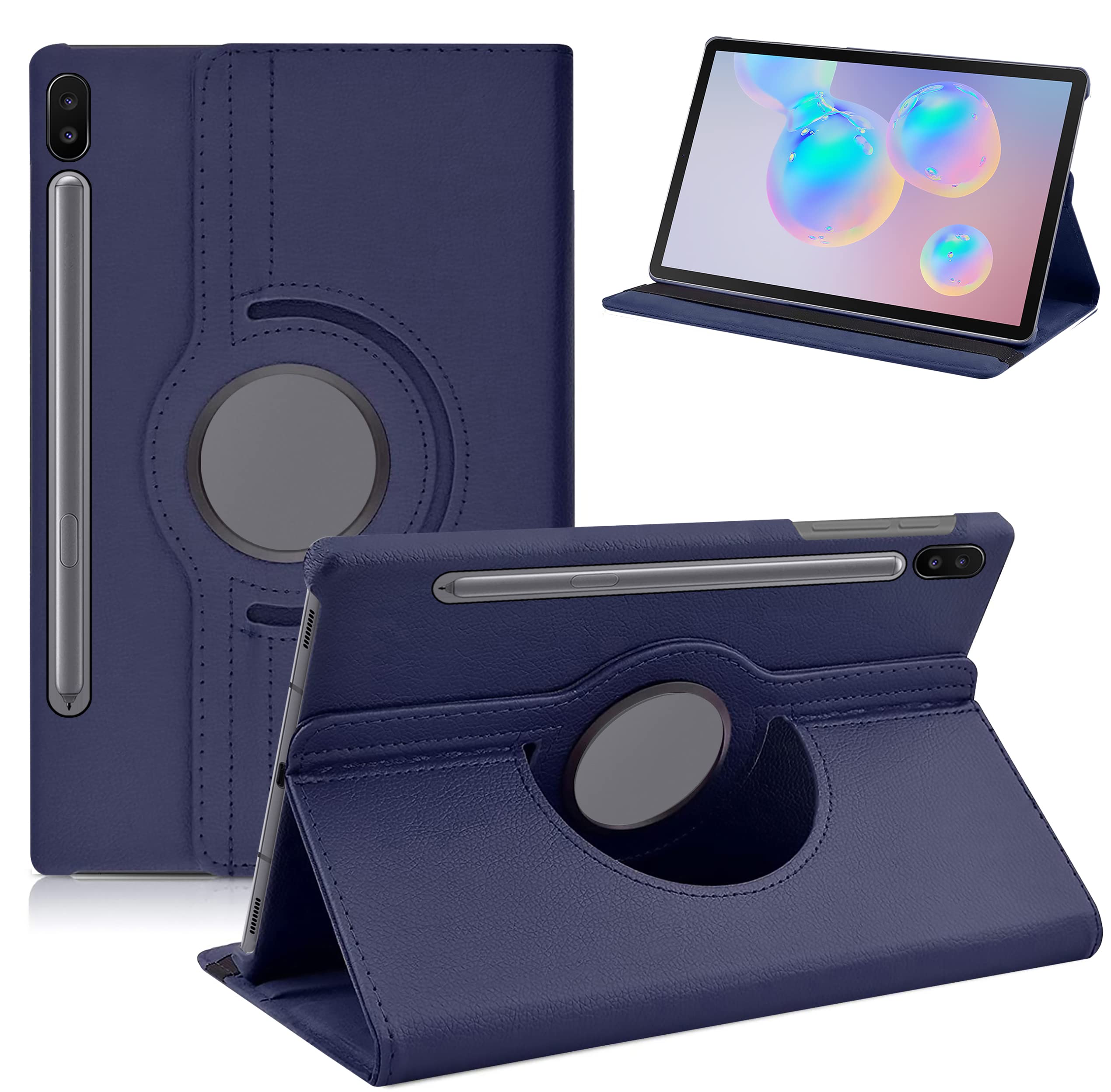 TGK Rotating Cover for Samsung Galaxy Tab S6 10.5 inch 2019 (Model SM-T860/T865/T867) (Dark Blue) 360 Degree Leather Smart Rotary Swivel Stand Flip Case (B083SN1YQ9) Amazon Price History, Amazon Price Tracker