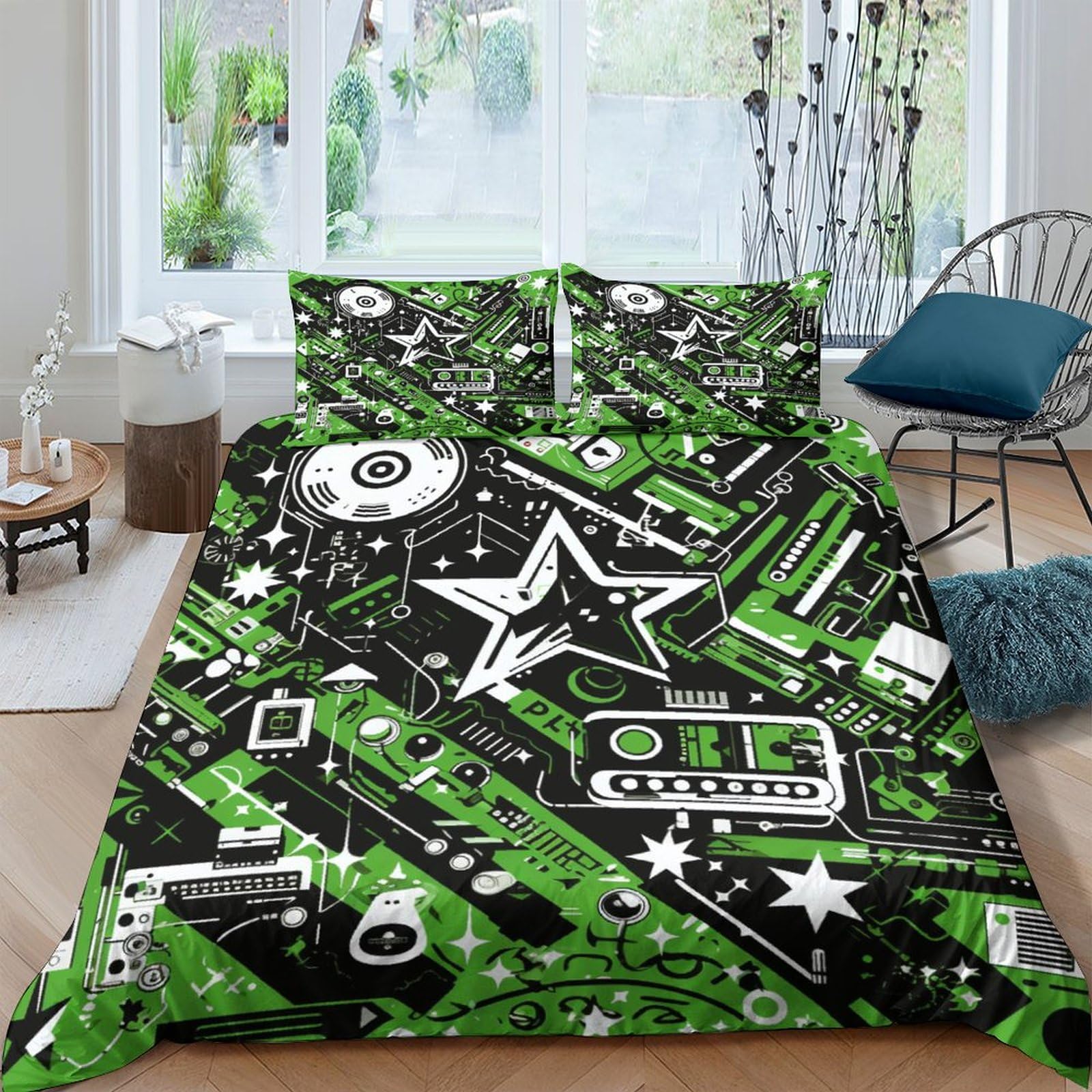 Housses de couettes imprimé 3D microfibre confort durable