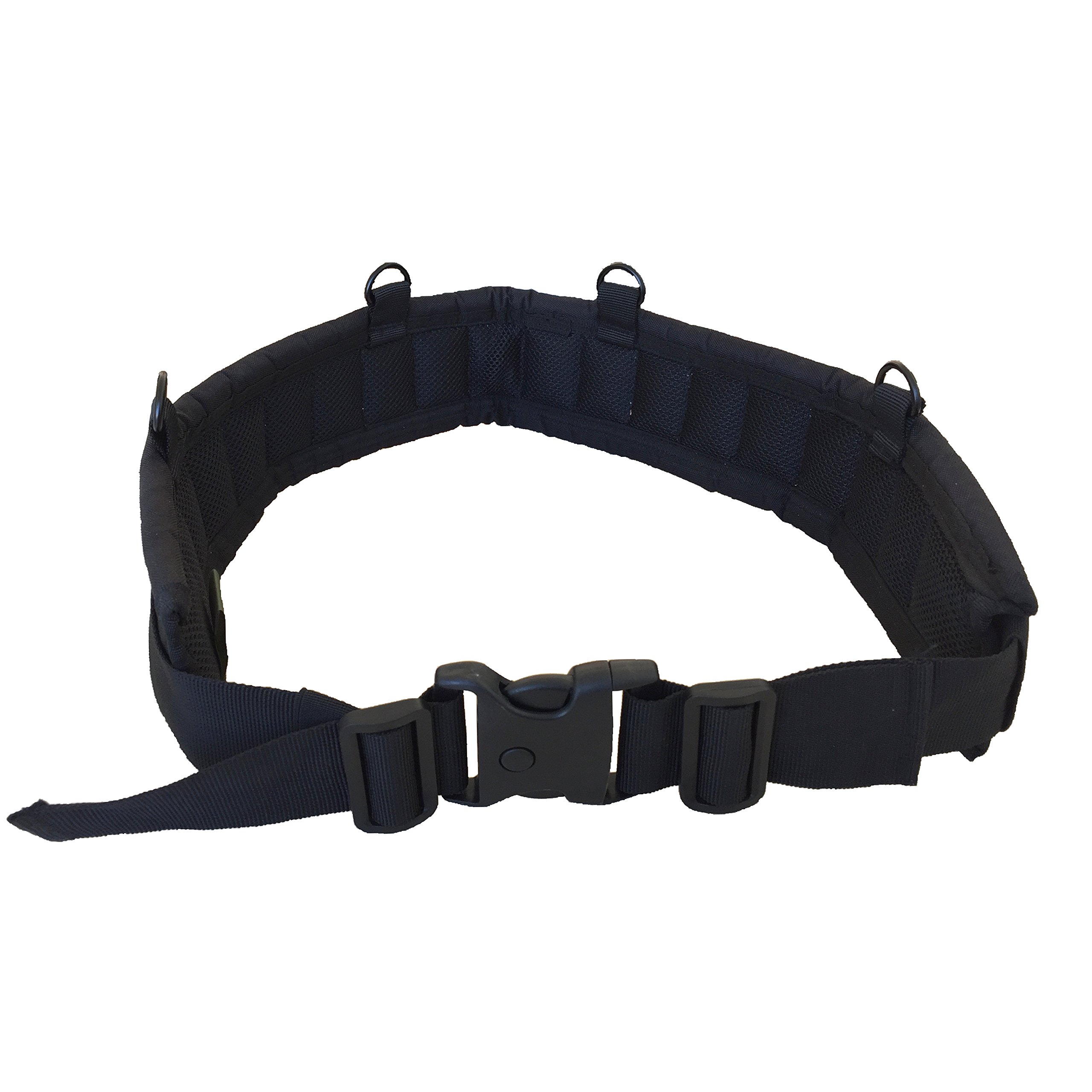 Cinturone Cordura Comfort Imbottito H 9,00 cm con 4 Anelli "D" Nero