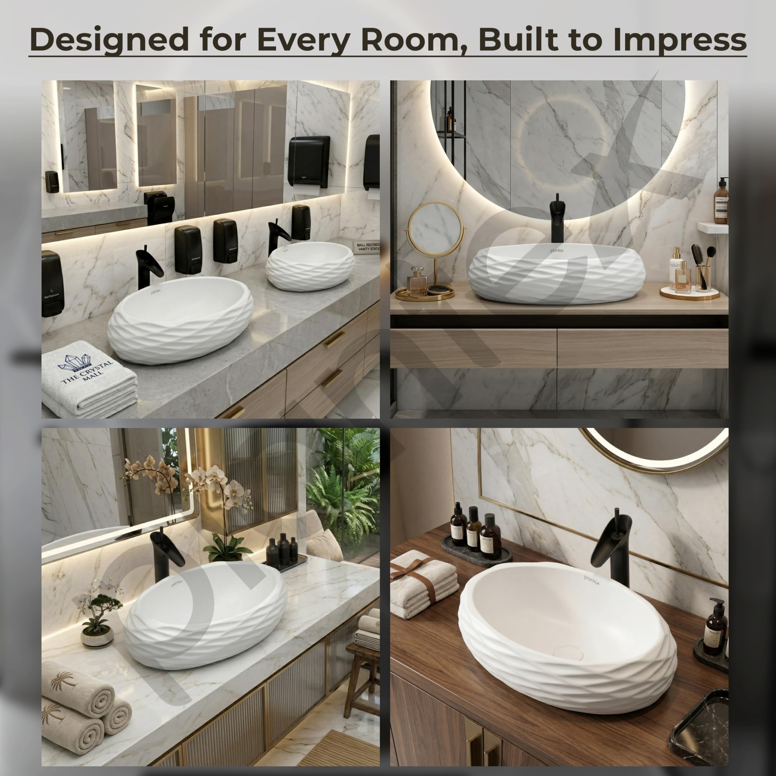 Plantex Ceramic Basin - Modern Bathroom Sink -5 Plantex Ceramic Basin - Modern Bathroom Sink -5