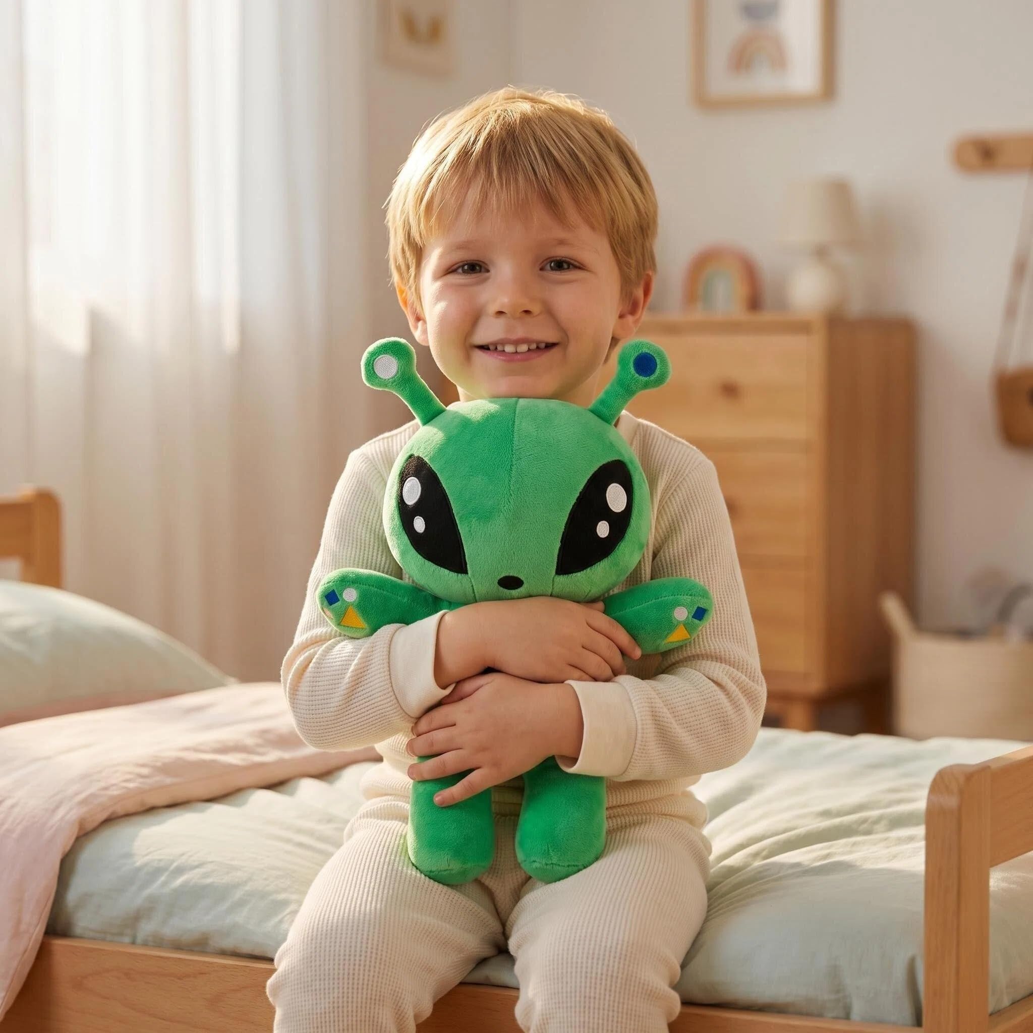 Alien AFTONSPARV pluszowe zwierzątko, miękka pluszowa zabawka, 34 cm, z motywem kosmitów, zabawka dla dzieci, figurka na prezent
