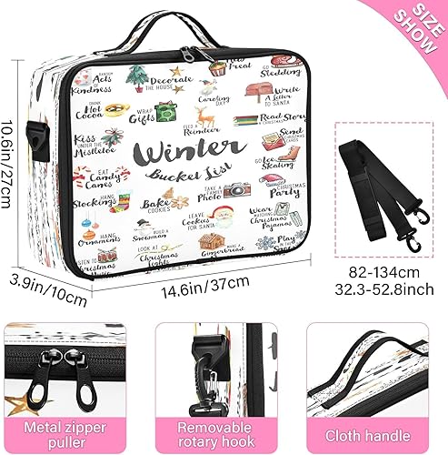 Miniatura 3 de Bolsa de maquillaje de invierno, bolsa de maquillaje grande para cosméticos, tamaño de viaje, bolsa de maquillaje, bolsa de maquillaje de viaje,