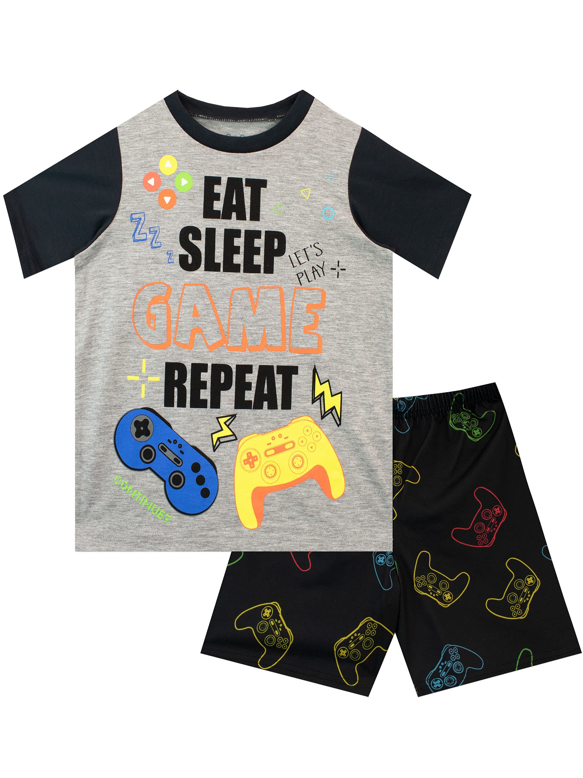 Harry Bear Boys Black Pyjamas Gaming 10-11 Years
