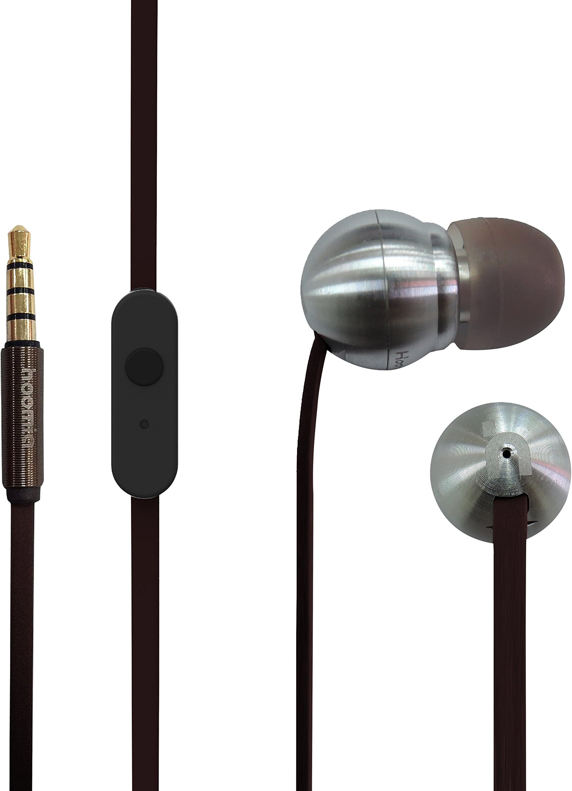 Hoomia H8 Hybrid Drivers In-Ear Stereo Earphone with Micro Phone Brown