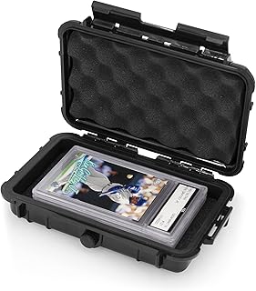 CASEMATIX Graded Card Storage Box Sports Trading Card Case Compatible With up 3 BGS 5 PSA Card Graded Sports Card Slabs - Airtight , Waterproof with Moisture and Dust Protection