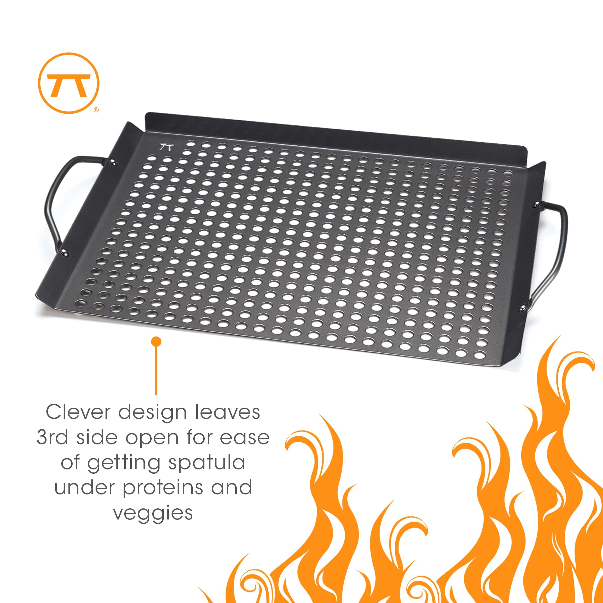 Outset QD81 nieprzywierająca kratka grillowa z uchwytami