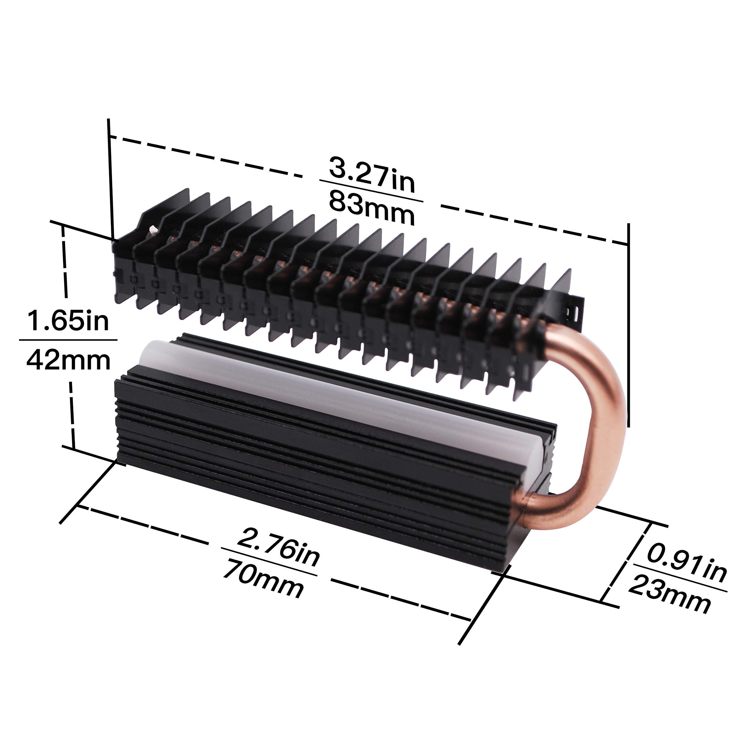 Buy EZDIYFAB M.2 Heatsink with Heatpipe, 12V RGB SATA NVMe NGFF M.2