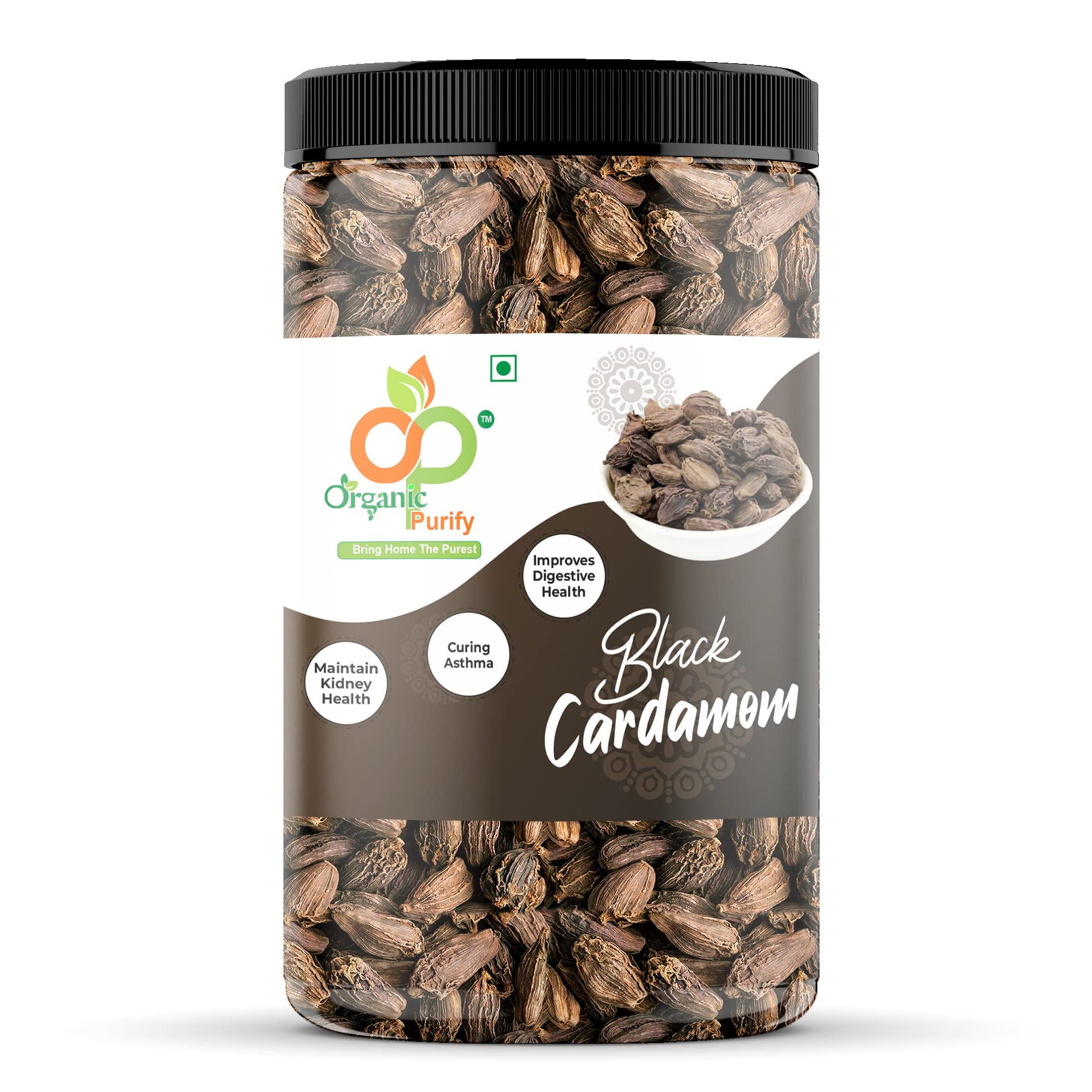 Organic Purify Whole Black Cardamom (Badi Elaichi), 500g Jar Pack (B0B2WM3CQL) Amazon Price History, Amazon Price Tracker