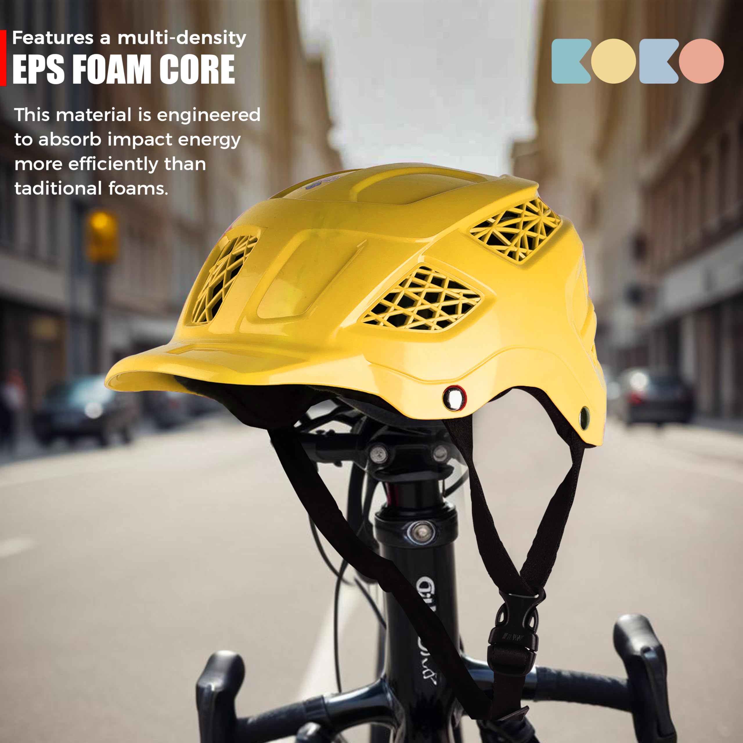Koko Dragon Kids Skating & Cycling Helmet | Protective Gear for Boys & Girls (Yellow, Medium 560 MM) 2