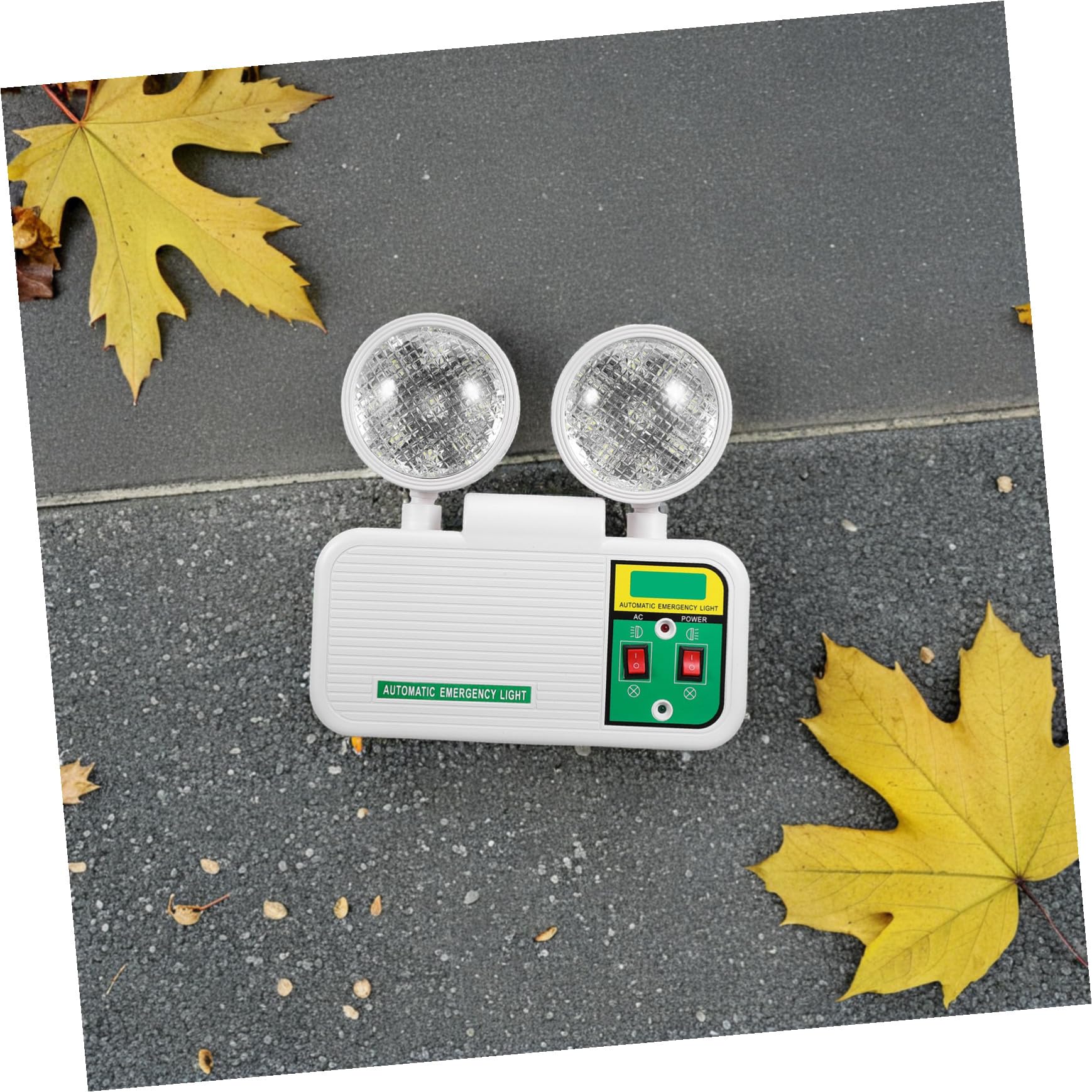 Luce di Emergenza LED a Doppia Testa da Parete Bianca | Corpo in Plastica, per Corridoi e Corridoi Aziendali, Luce Non Abbagliante Resistente Agli Urti