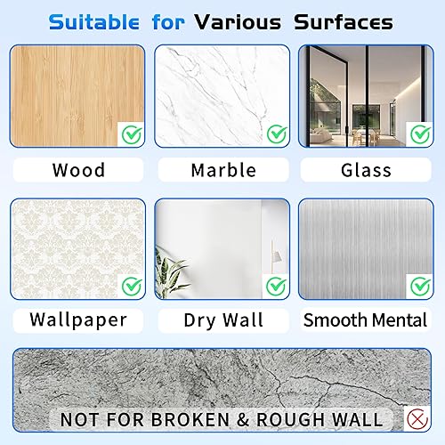 Miniatura 7 de 12 topes de puerta protectores de pared, protector de pared reutilizable para pomo de puerta, topes de puerta para pared con adhesivo