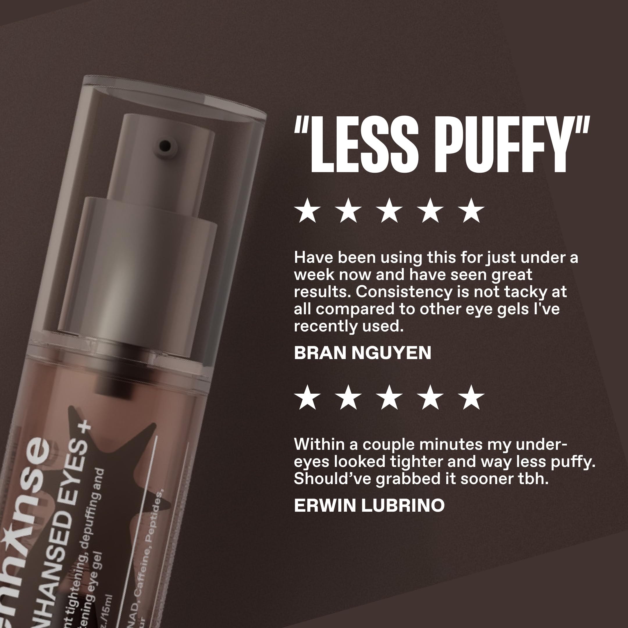 Under Eye Gel for Men with Caffeine, Peptides & RejuveNAD