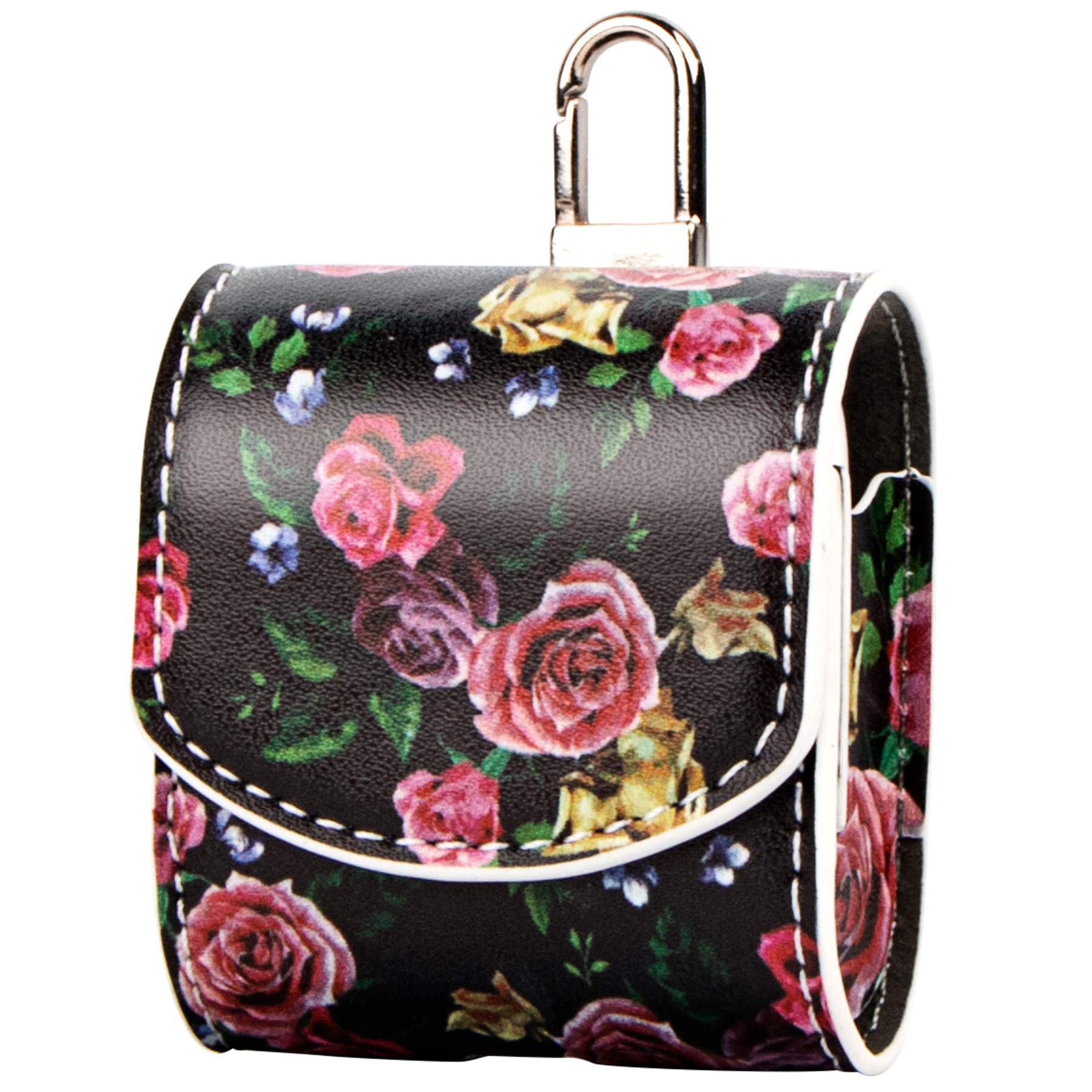 Shidan KE1 AirPods Case, Premium PU Leather Magnetic Closure Protective Portable Cover Skin with Metal Clasp for Apple AirPods 1 and AirPods 2 Charging Case