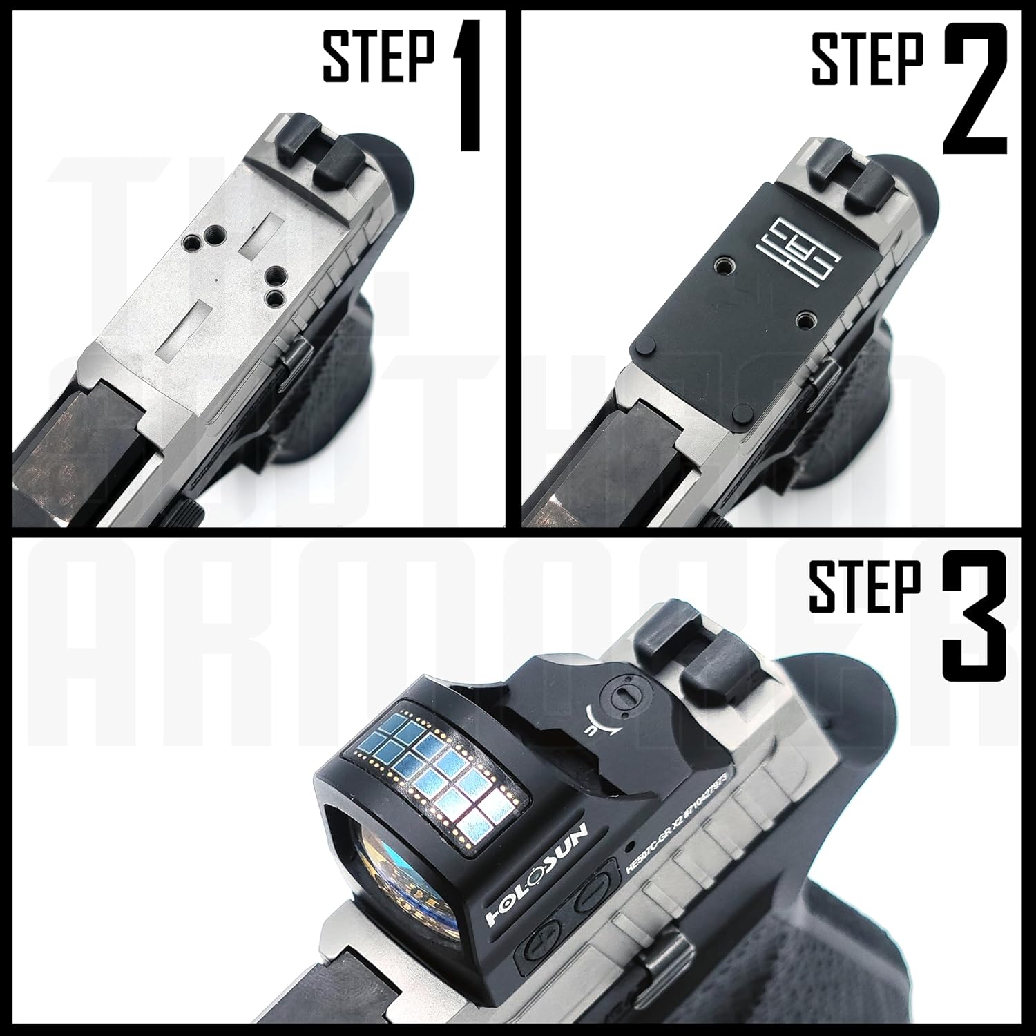 TSA® Adapter Plate for SIG SAUER® P320 RXP & X-Series – Fits Trijicon® RMR®, SRO®, Holosun® 407C/507C/507COMP – Includes Screws & Hex Key