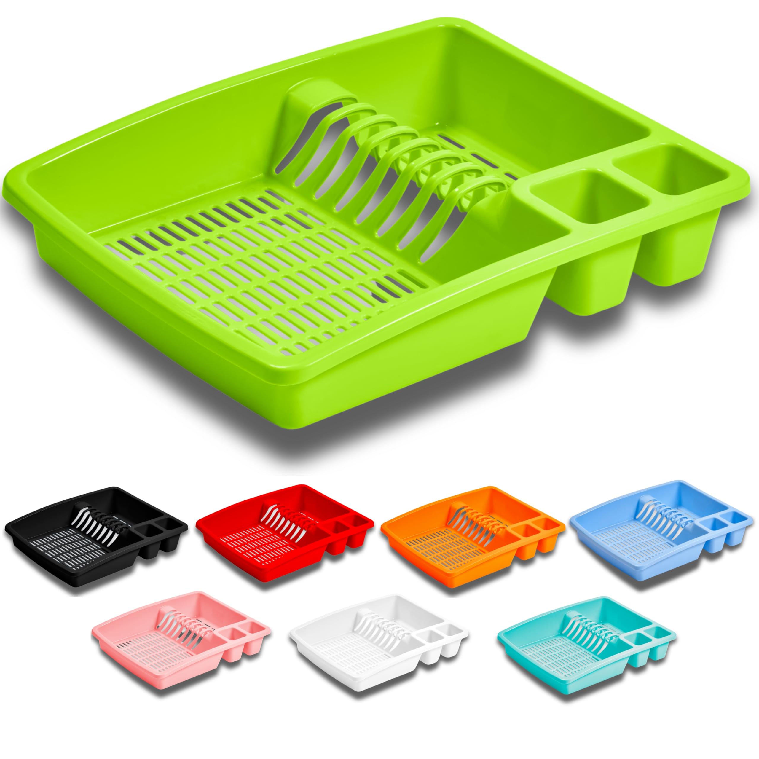 Buzztrove - Large Size Premium Dish Drainer Rack – Multi-Color Sink Drainer, Draining Board Rack, Dish Drying Rack for Efficient Kitchen Organization