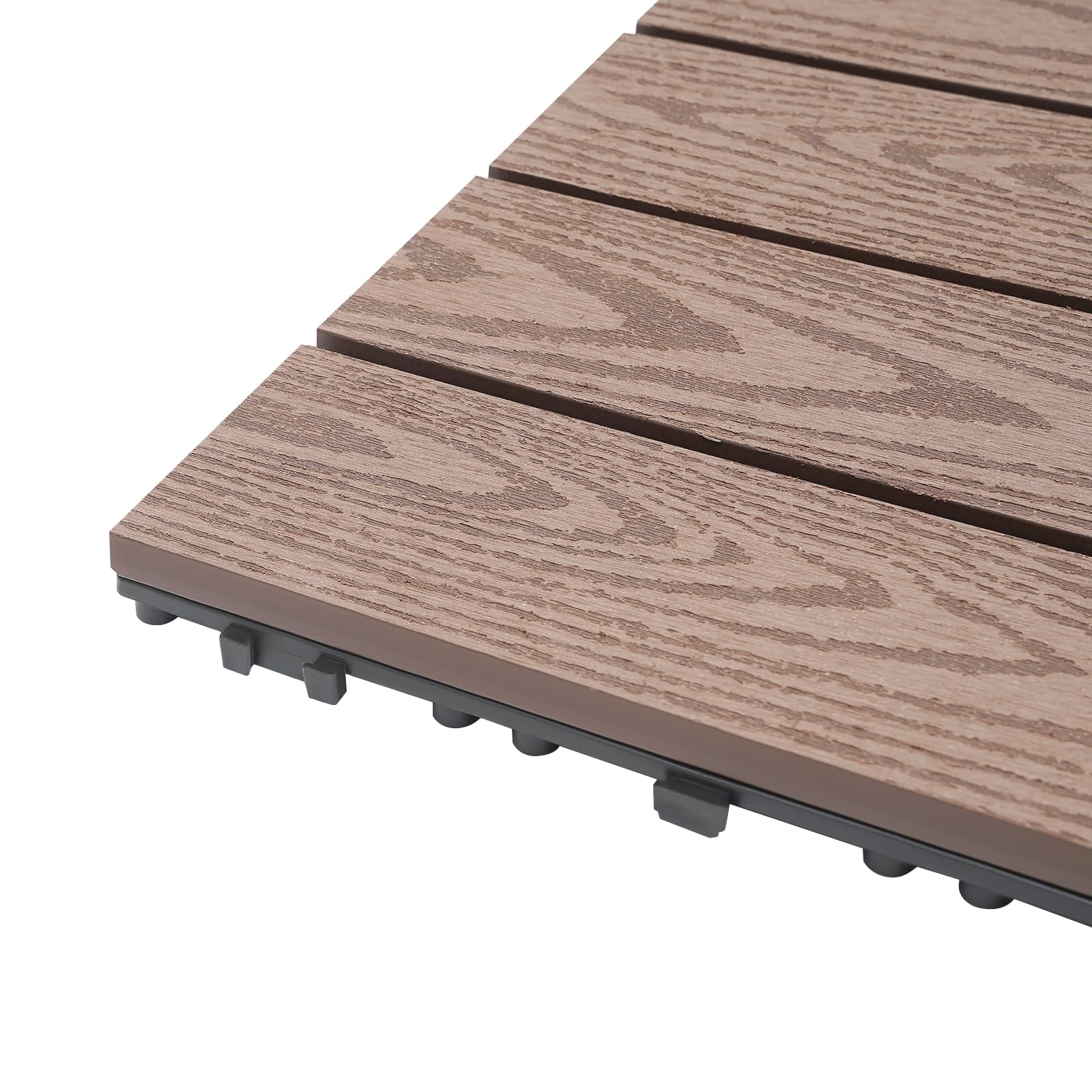 22 pavimenti in legno e plastica, 30 x 30 cm, per terrazze, caffè, terrazze, balconi e altre superfici in interni ed esterni