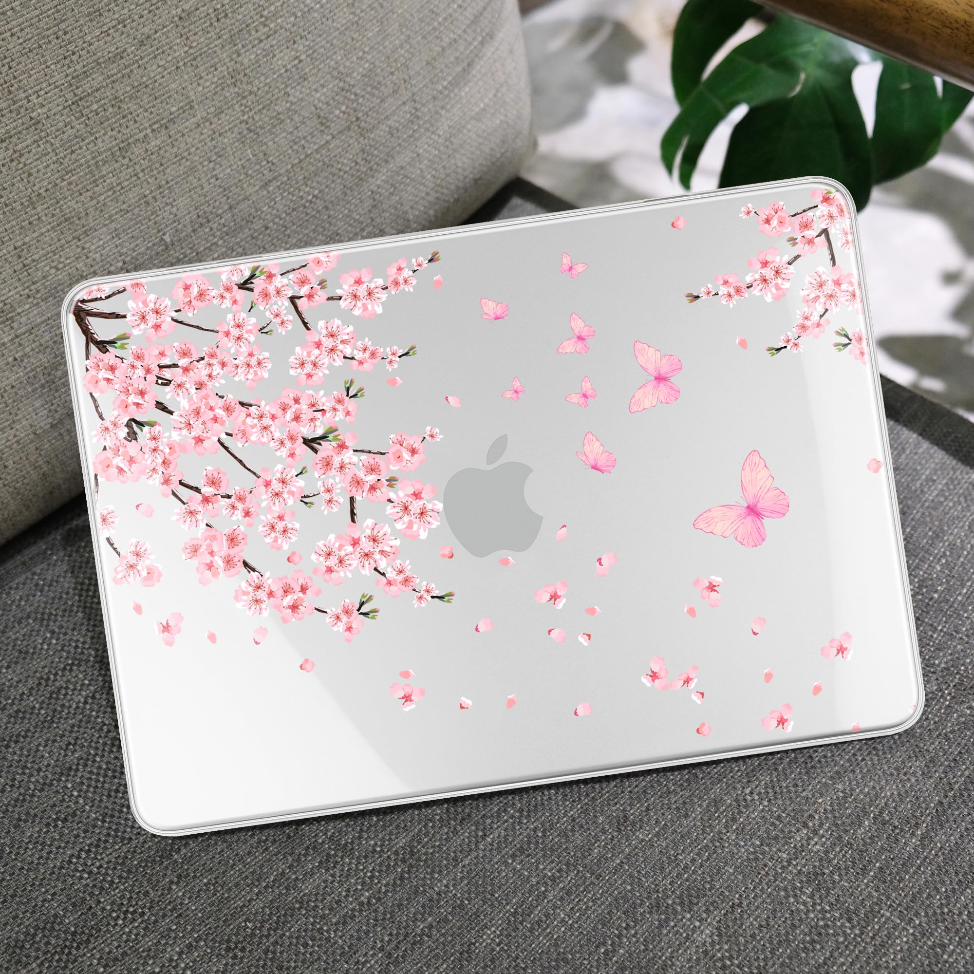 MEEgoodo Custodia stampata per MacBook Neo 13" versione 2026 (adatta al modello A3404), custodie rigide per laptop con skin per tastiera, protezione schermo e cover per webcam, fiori di ciliegio