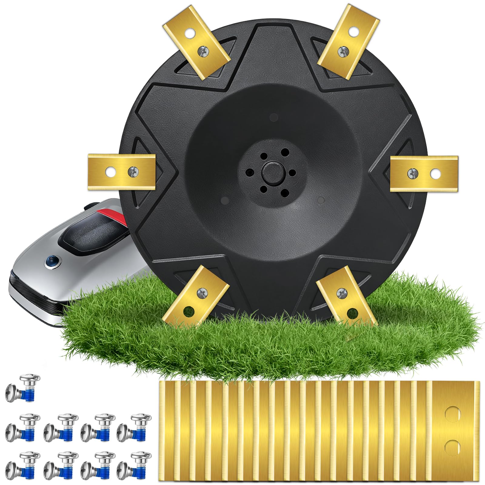 Disque de coupe, plaque de lames, compatible avec les tondeuses robotisées DREAME MOVA, plaque de lames de rechange avec 10 lames, lame de tondeuse
