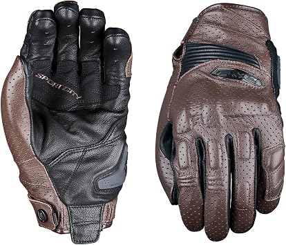 SportCity Evo Motorcycle Gloves for Men Women Finger Touchscreen Motorbike Gloves for BMX ATV MTB Riding, Road Racing, Cycling, Climbing, Motocross, Brown, XXL