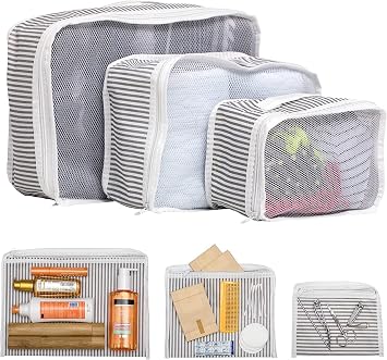6 Parça Bavul Organizer Seyahat Çantası Valiz Düzenleyici Bebek Hastane Çıkışı Çanta (Standart, Adet, 6)