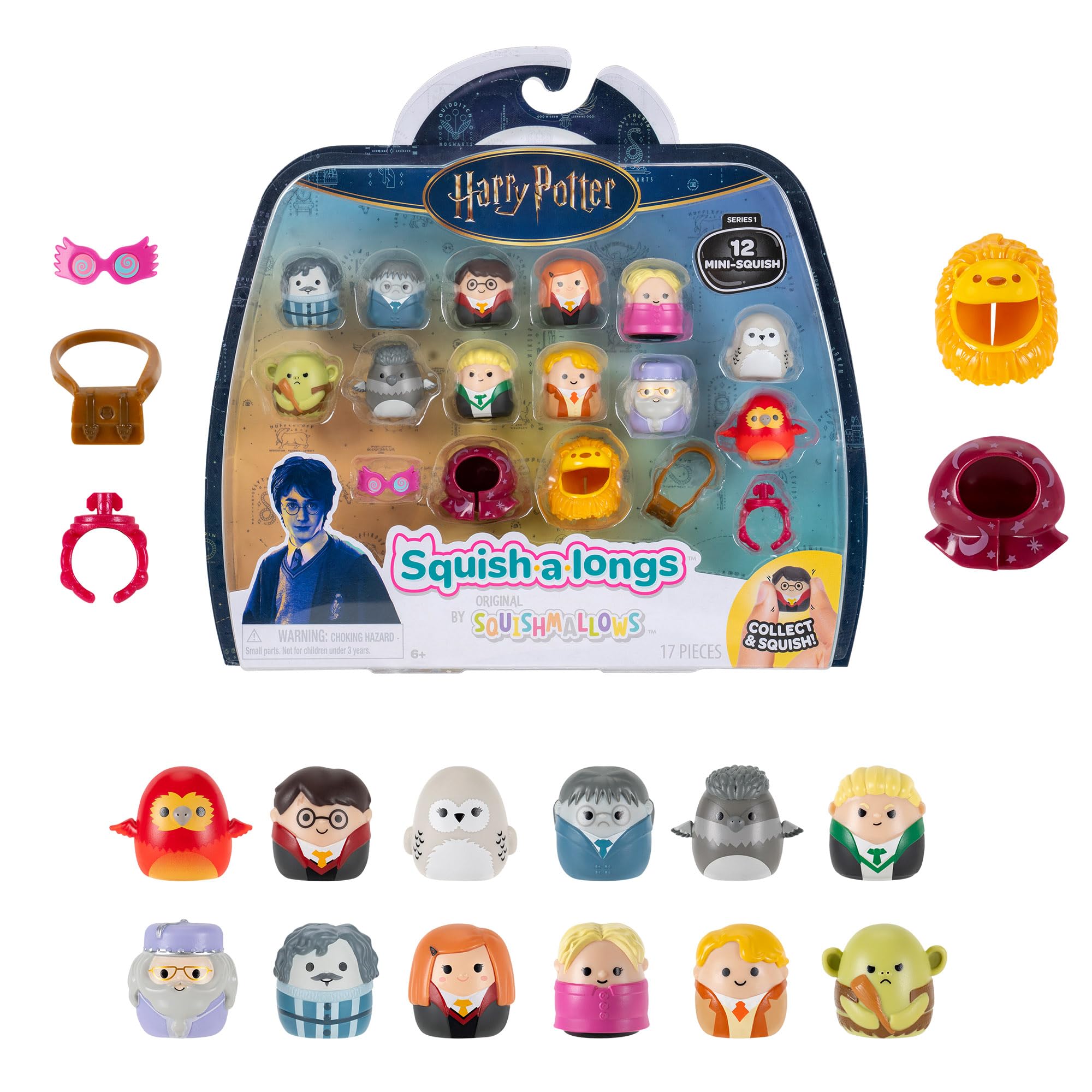 Squish-a-Longs “Harry Potter” Mini-Squish + Accessory 12-Pack